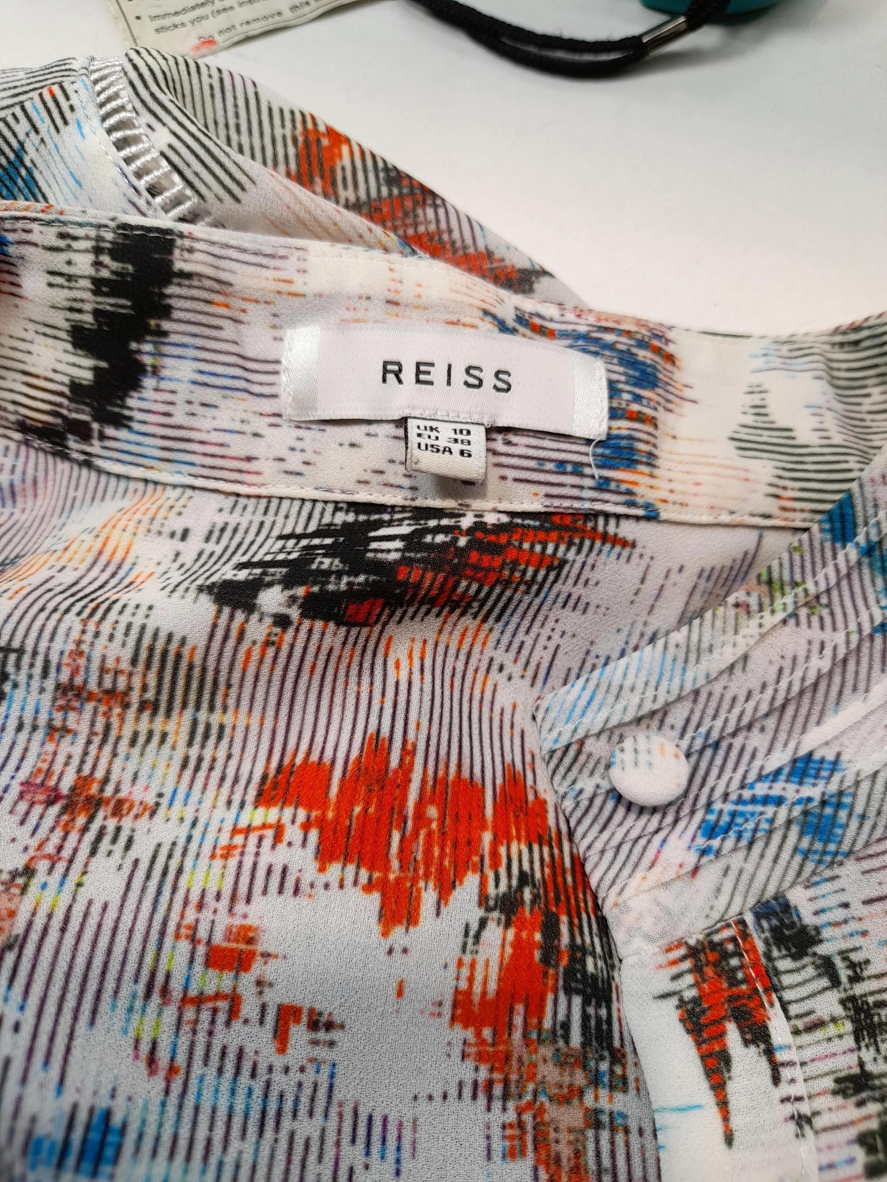 Reiss Women's Shirt M Multi 100% Polyester Long Sleeve Collared Basic - Image 5