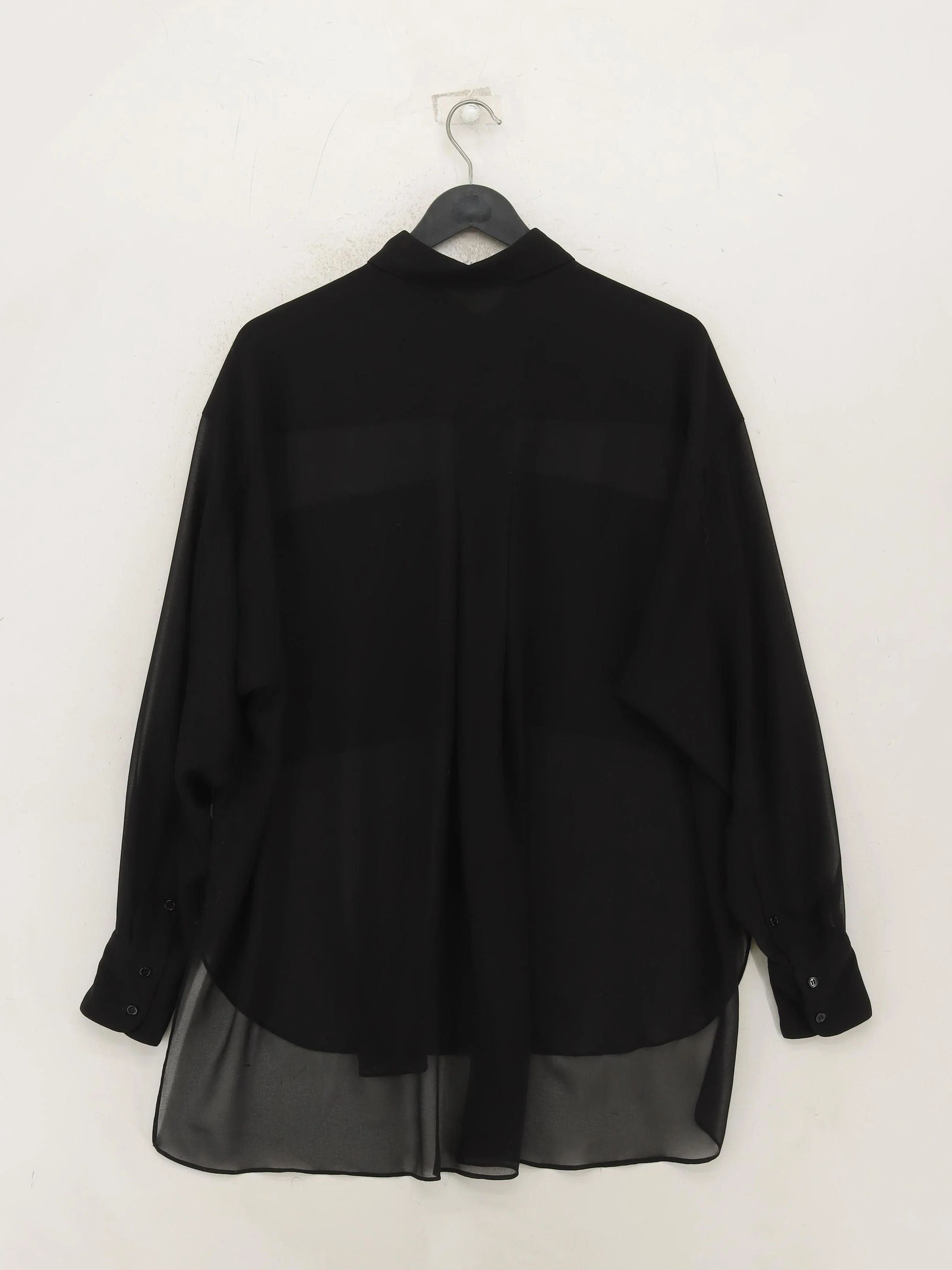 Reiss Women's Shirt S Black 100% Polyester Long Sleeve Collared Basic - Image 2