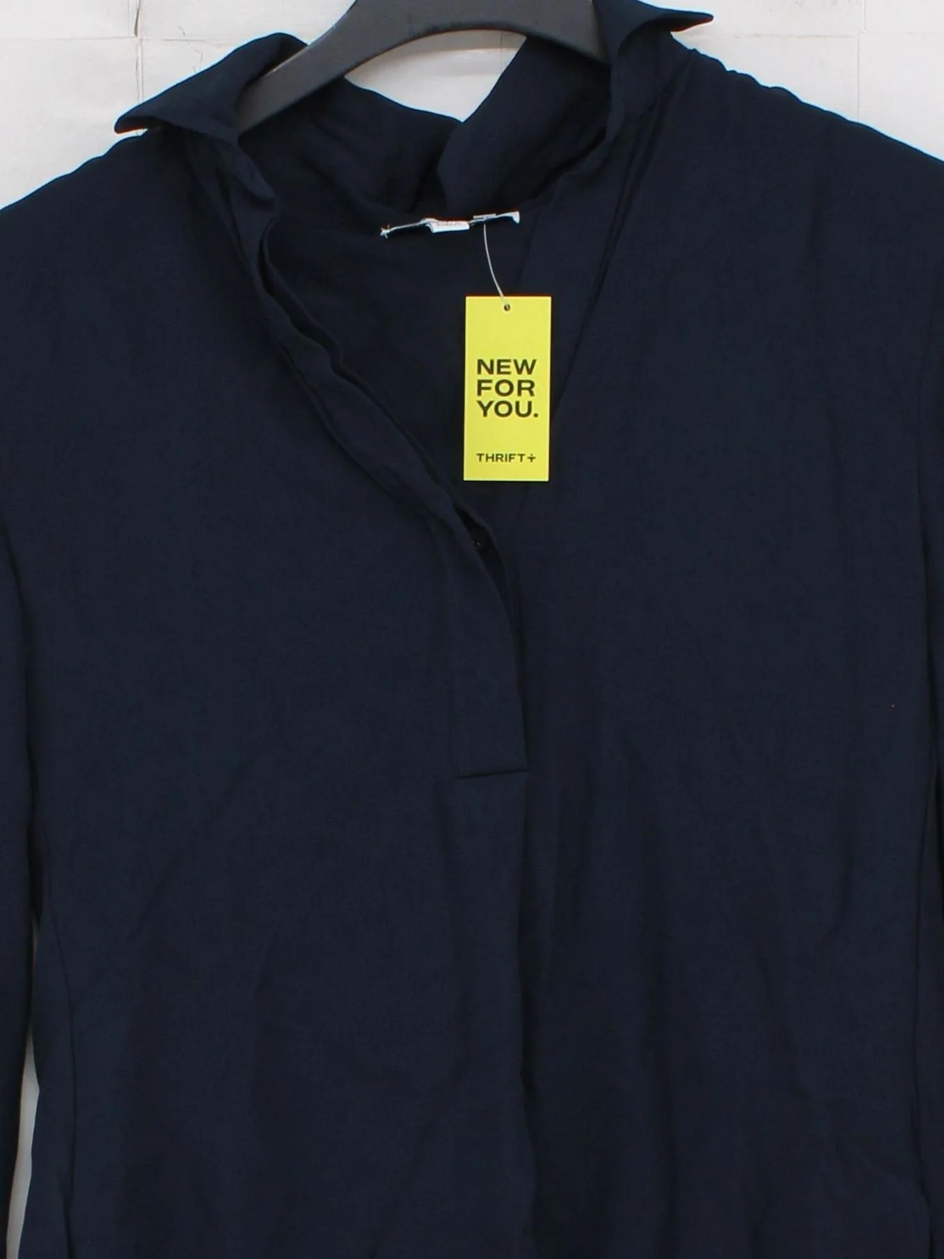 Reiss Women's Shirt UK 10 Blue Striped 100% Viscose Long Sleeve Collared Basic - Image 3