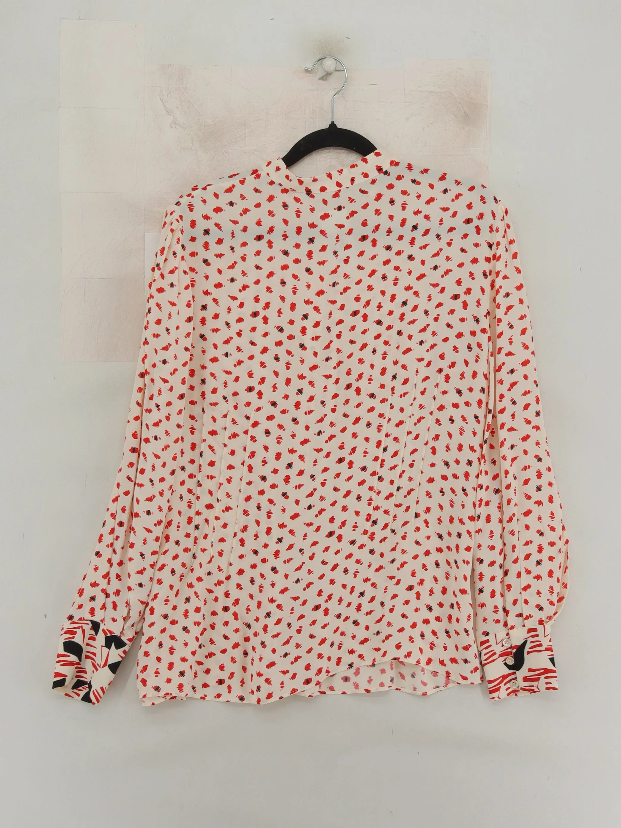 Reiss Women's Shirt UK 12 Cream 100% Viscose Long Sleeve Collared Basic - Image 2