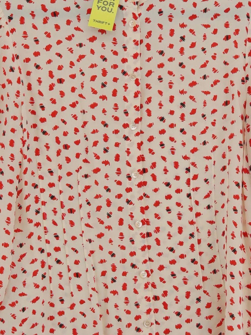 Reiss Women's Shirt UK 12 Cream 100% Viscose Long Sleeve Collared Basic - Image 3