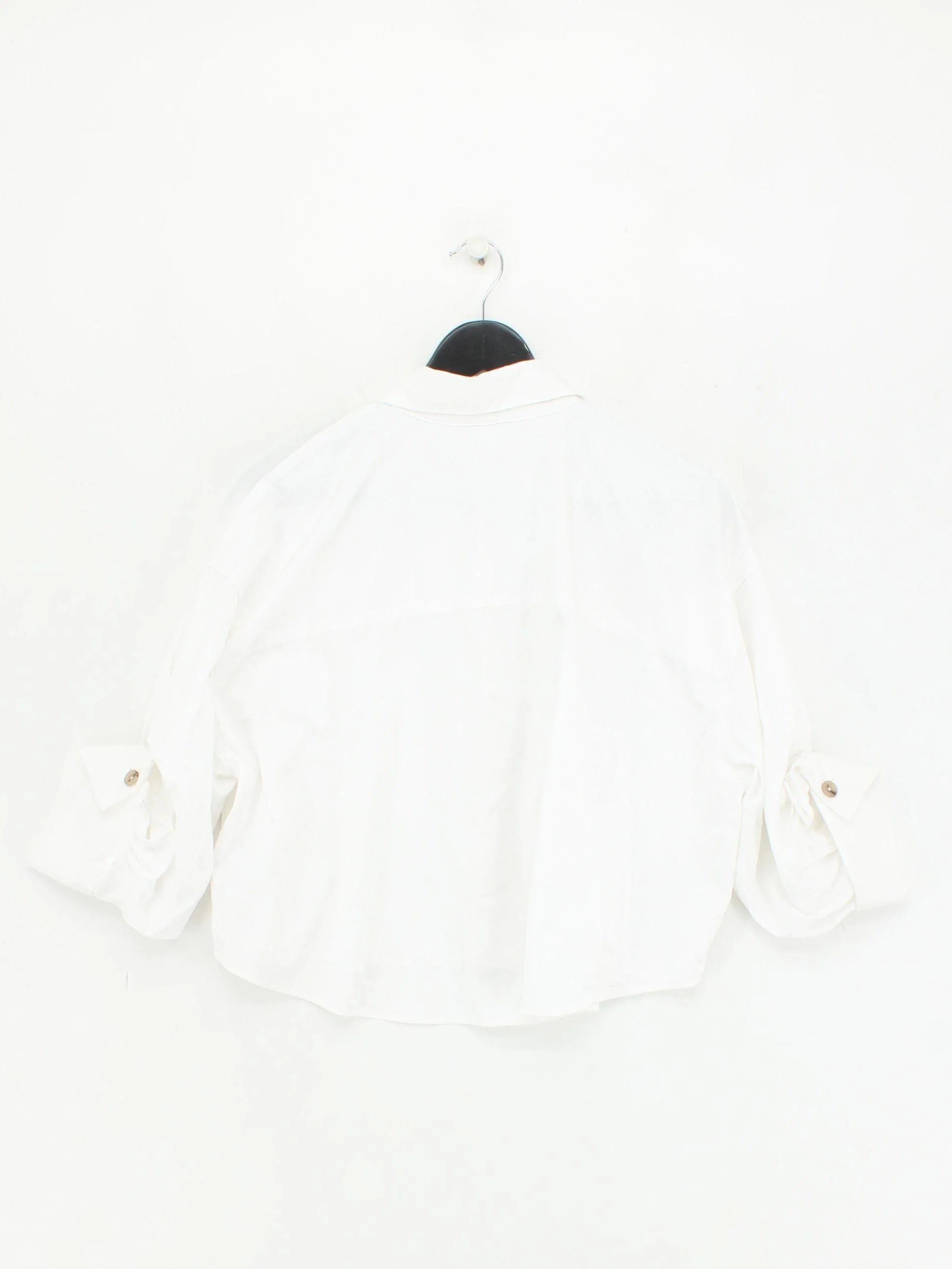 Reiss Women's Shirt UK 8 White 100% Cotton 3/4 Sleeve Collared Basic - Image 2