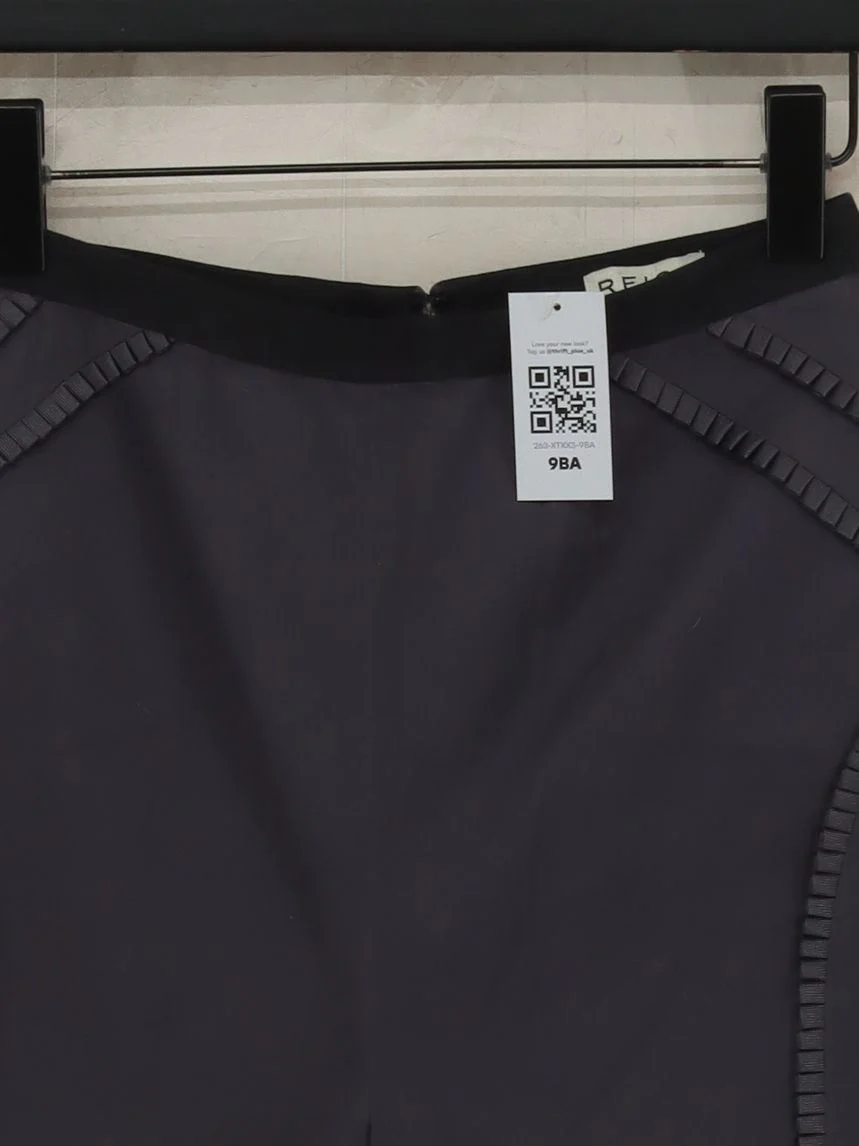 Reiss Women's Shorts UK 10 Grey Cotton with Elastane Mom - Image 3