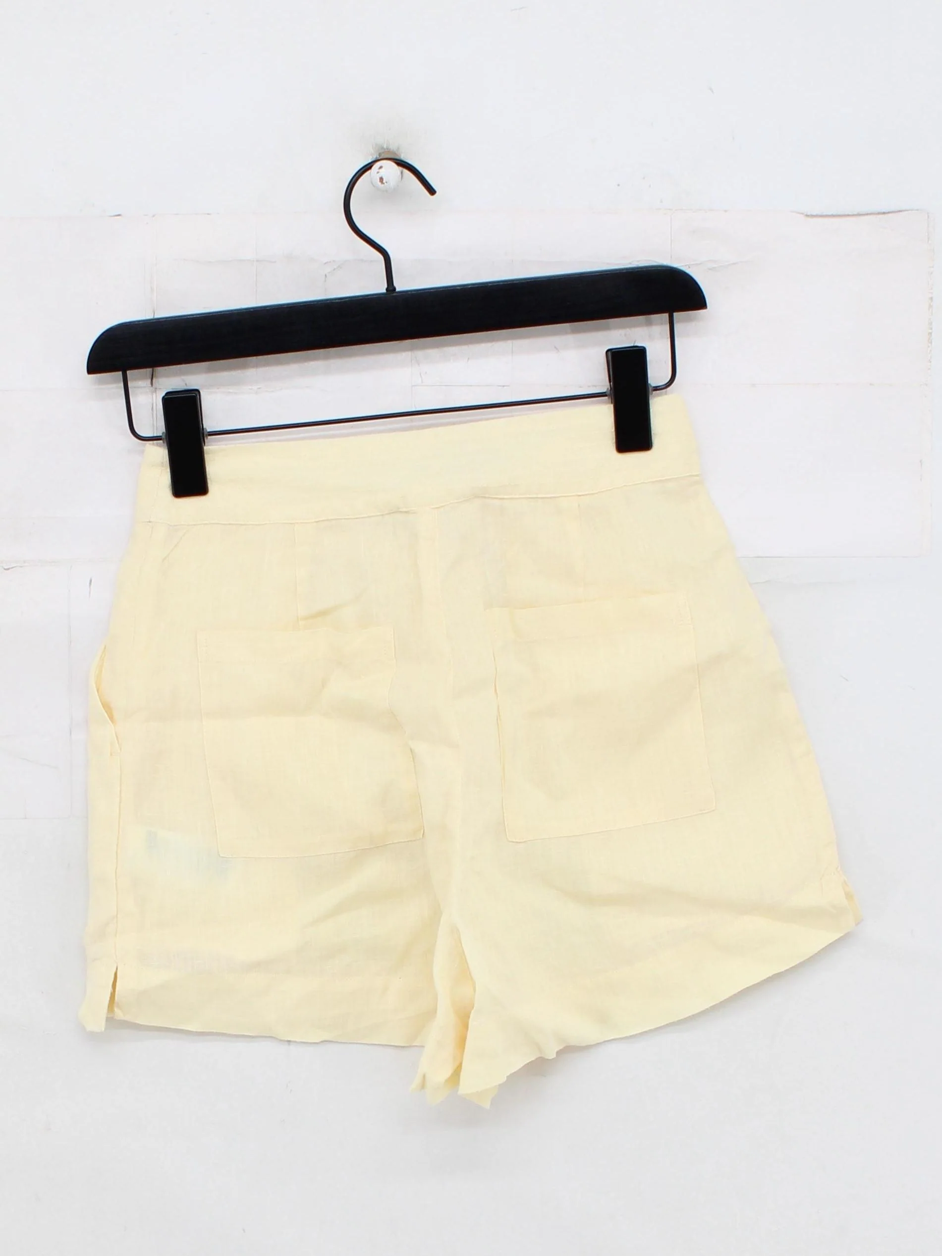 Reiss Women's Shorts UK 6 Cream 100% Linen Paperbag - Image 2