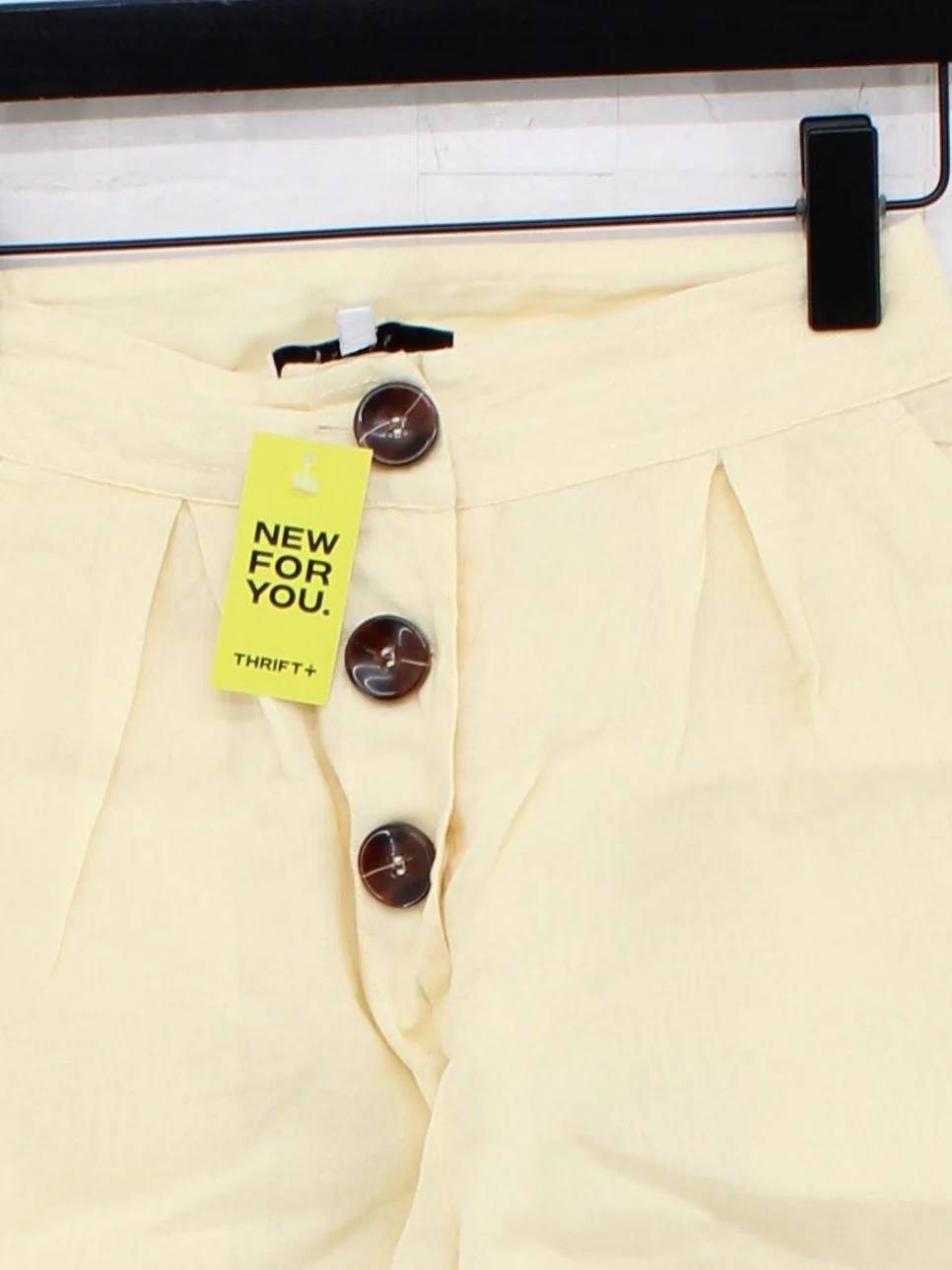 Reiss Women's Shorts UK 6 Cream 100% Linen Paperbag - Image 3