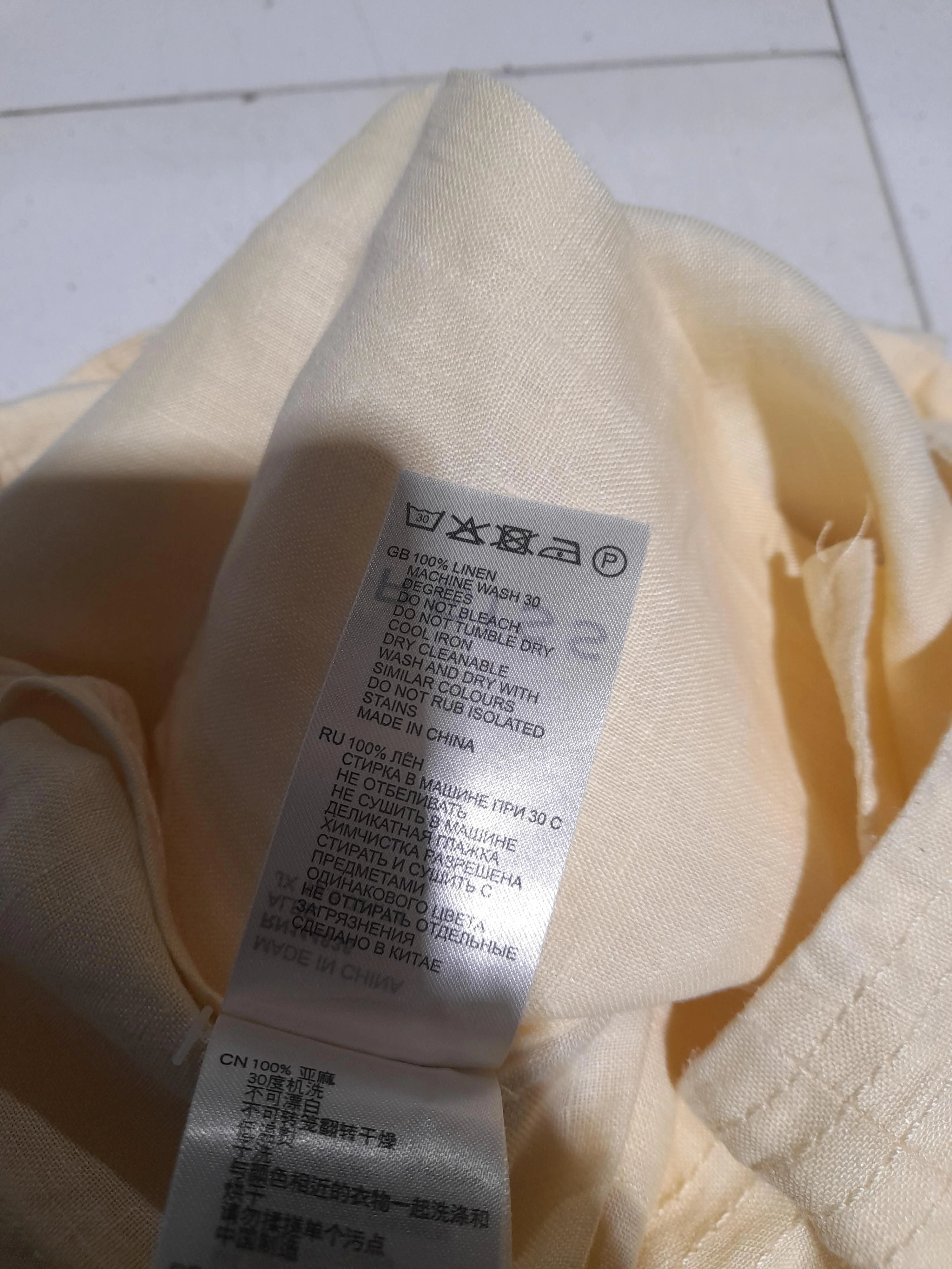Reiss Women's Shorts UK 6 Cream 100% Linen Paperbag - Image 6
