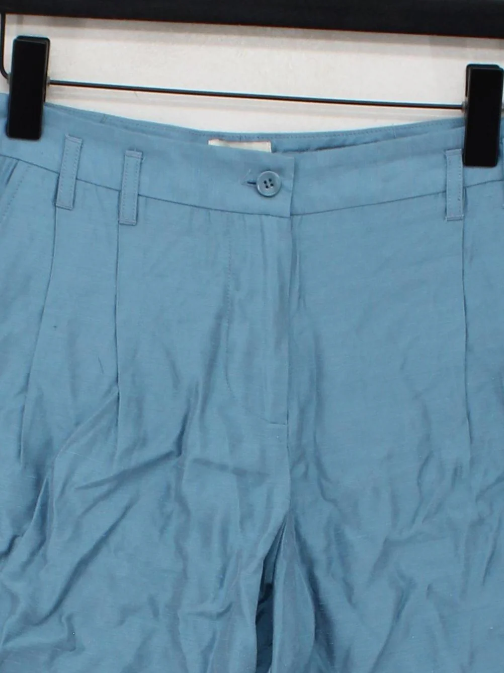 Reiss Women's Shorts UK 8 Blue Viscose with Acetate Cargo - Image 3
