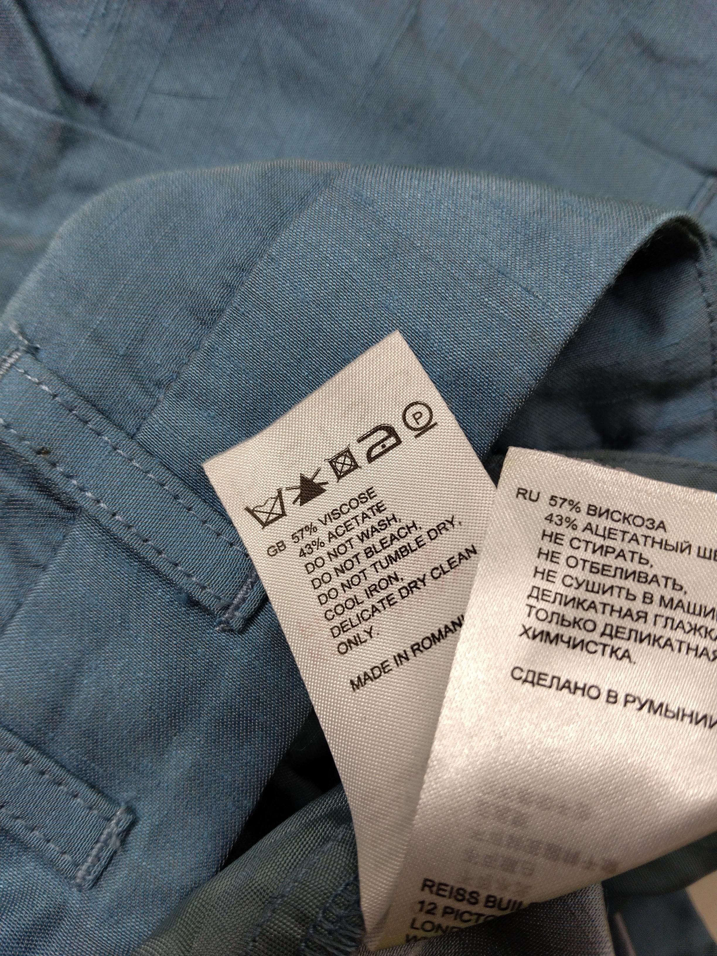 Reiss Women's Shorts UK 8 Blue Viscose with Acetate Cargo - Image 7