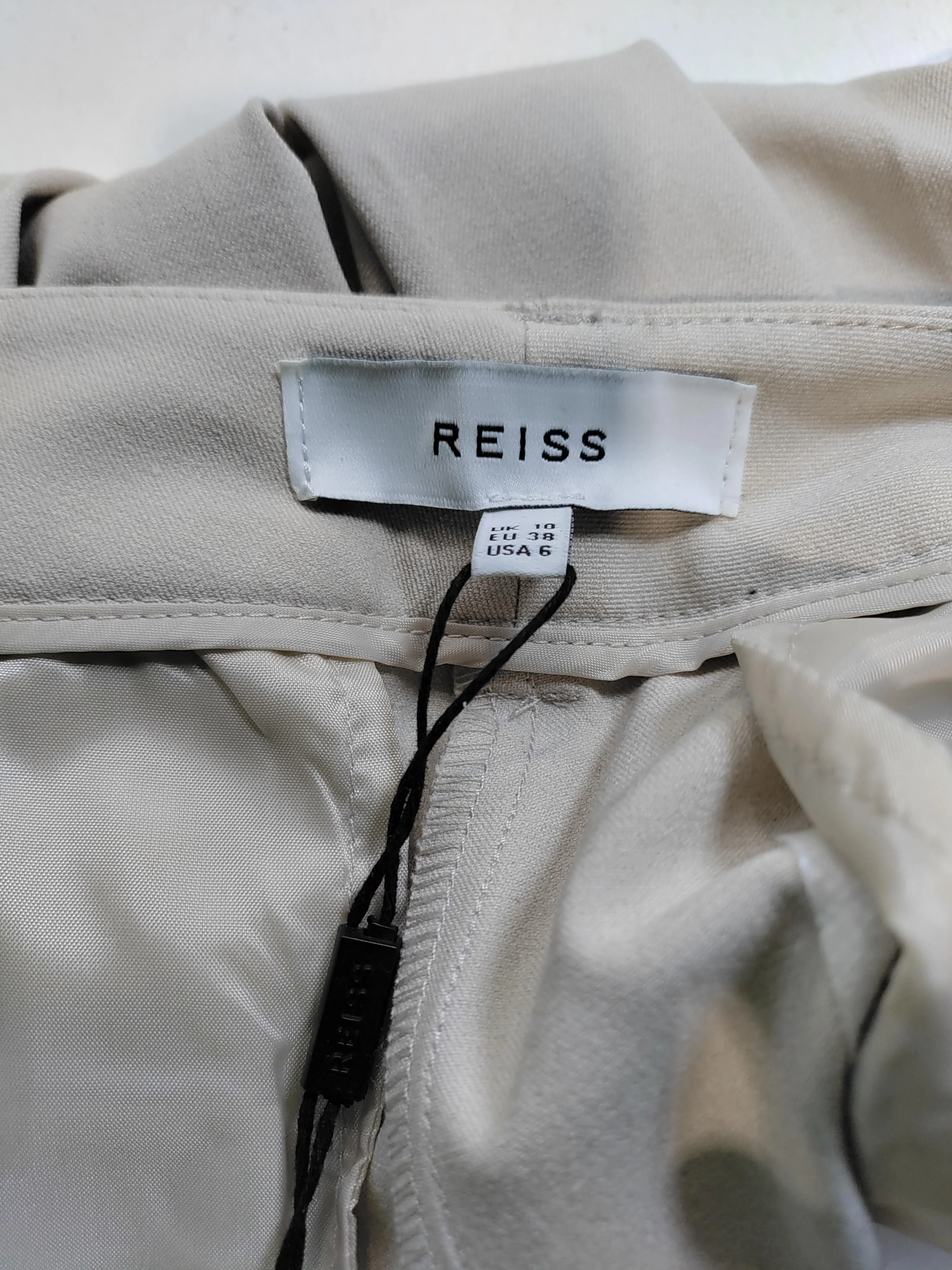 Reiss Women's Suit Trousers UK 10 Cream Polyester - Image 5