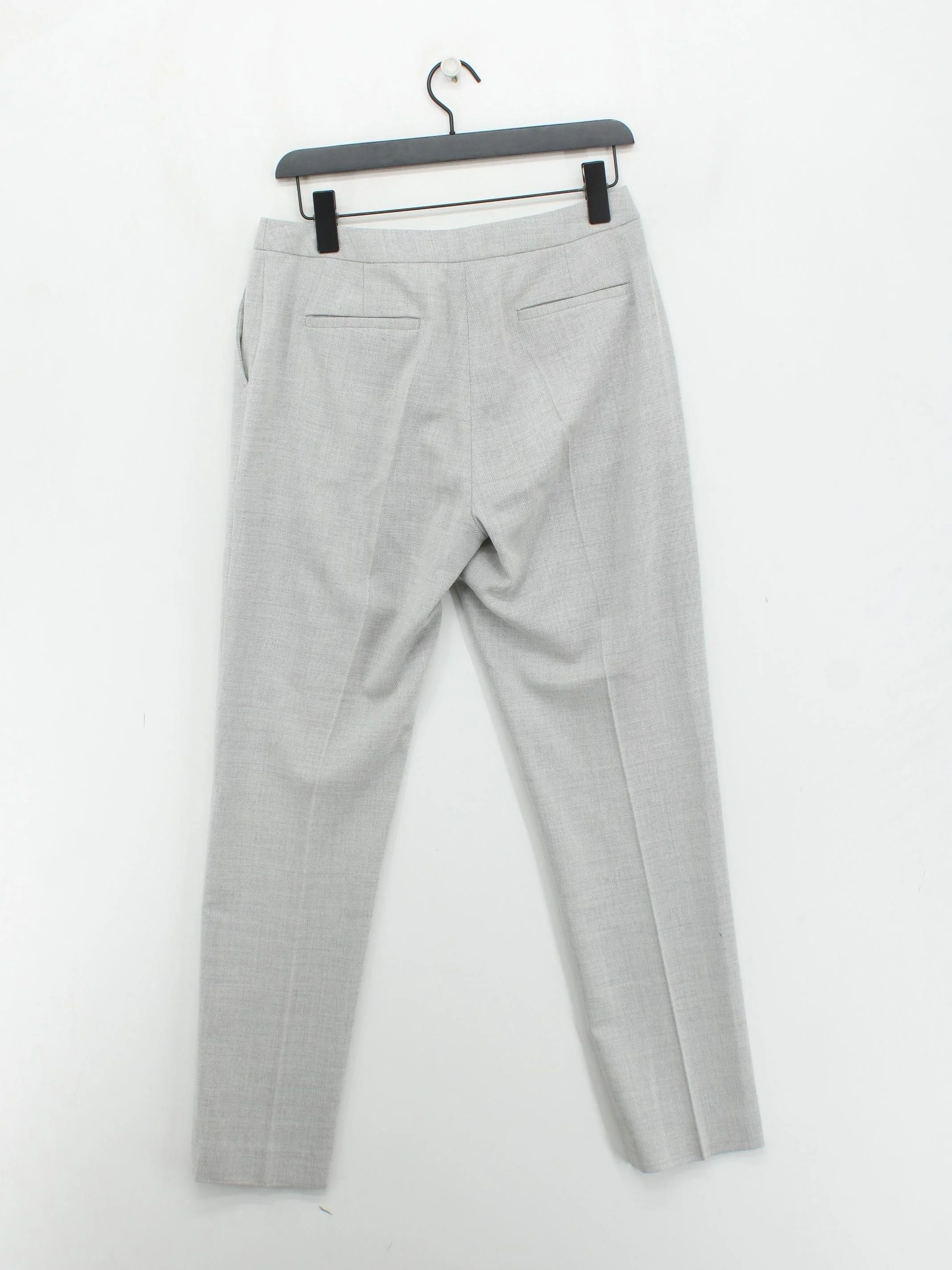 Reiss Women's Suit Trousers UK 10 Grey Wool with Elastane Straight Dress Pants - Image 2