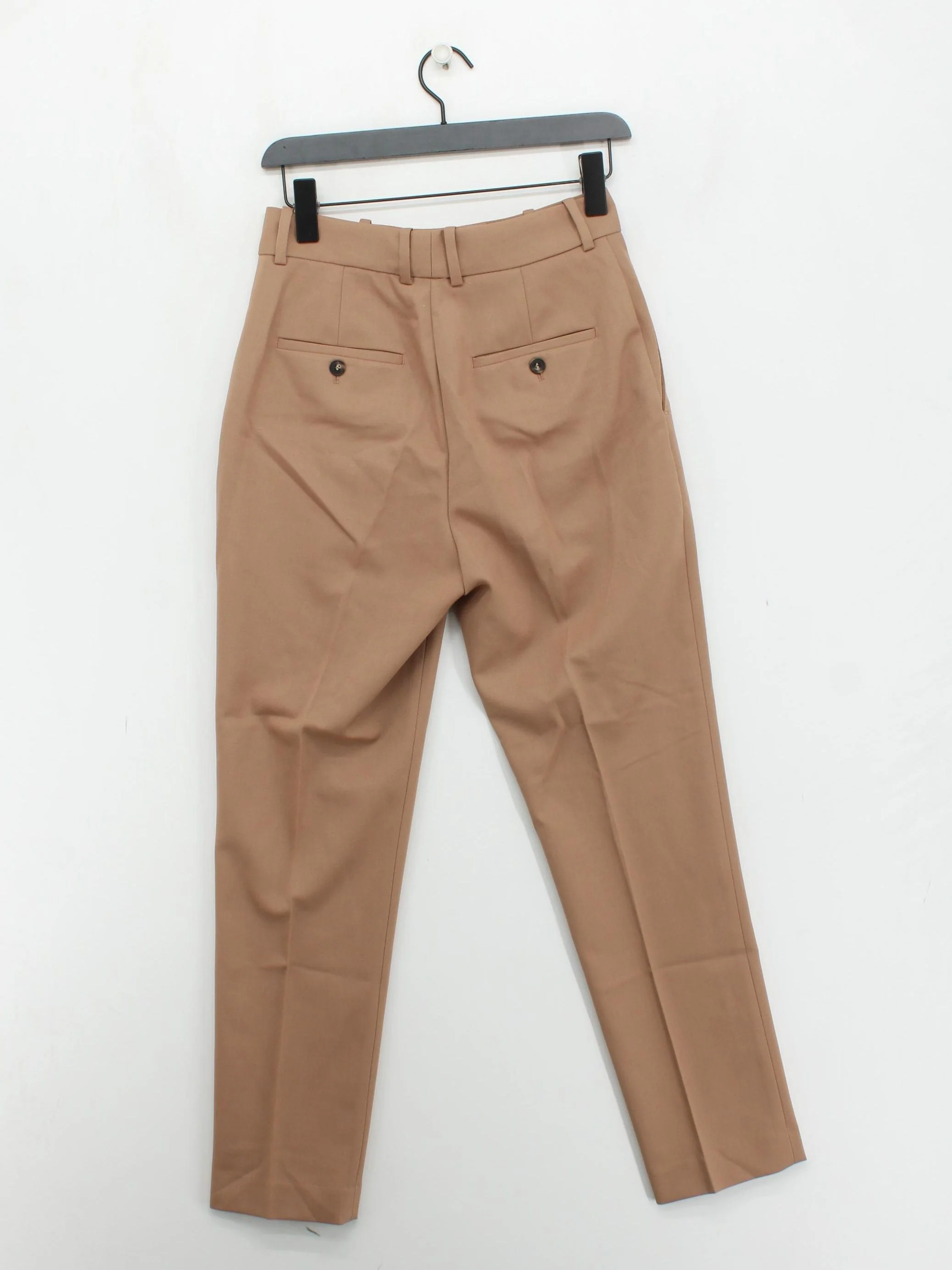 Reiss Women's Suit Trousers UK 8 Tan Wool with Polyester, Elastane Dress Pants - Image 2