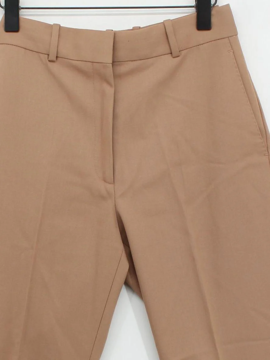 Reiss Women's Suit Trousers UK 8 Tan Wool with Polyester, Elastane Dress Pants - Image 3