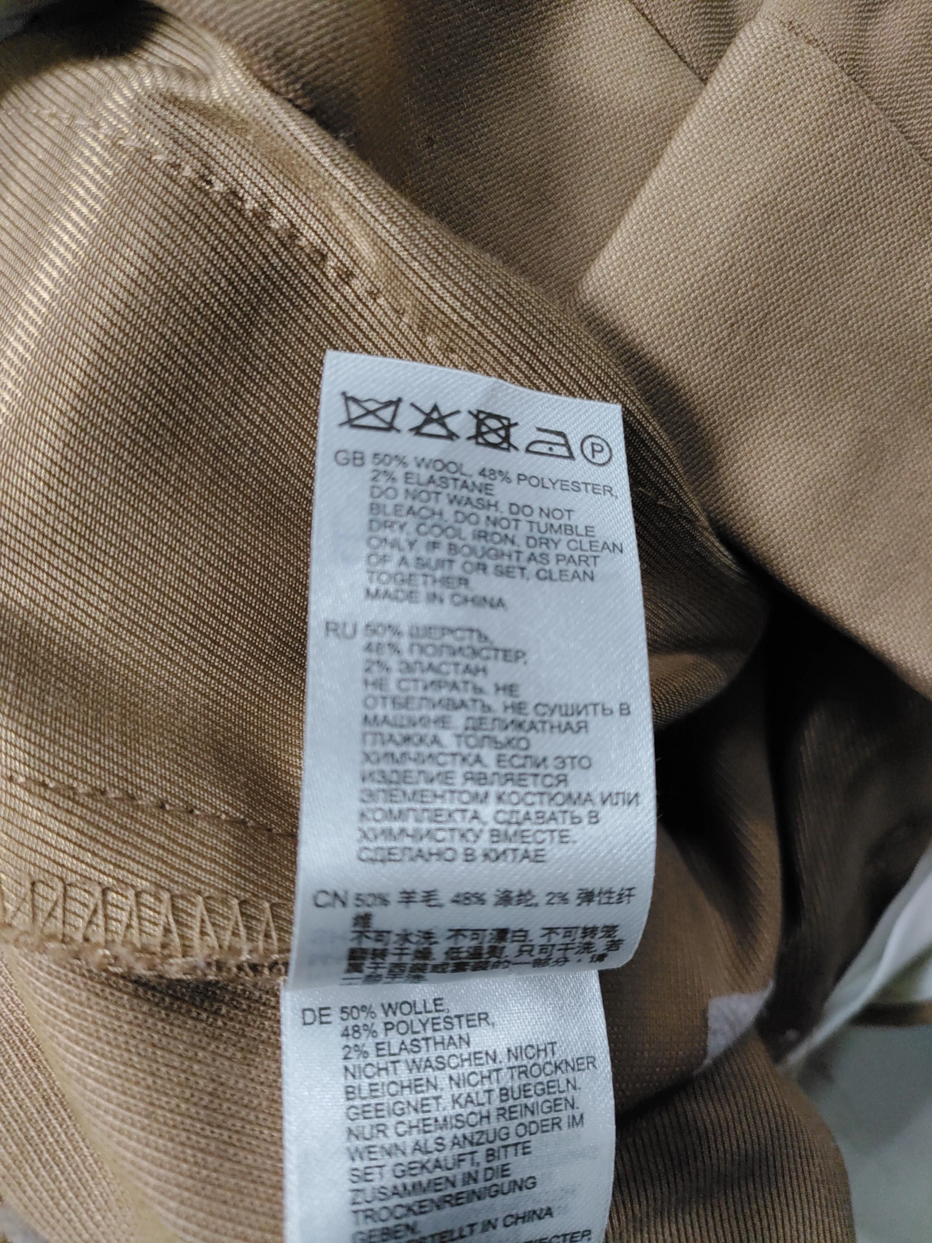 Reiss Women's Suit Trousers UK 8 Tan Wool with Polyester, Elastane Dress Pants - Image 6