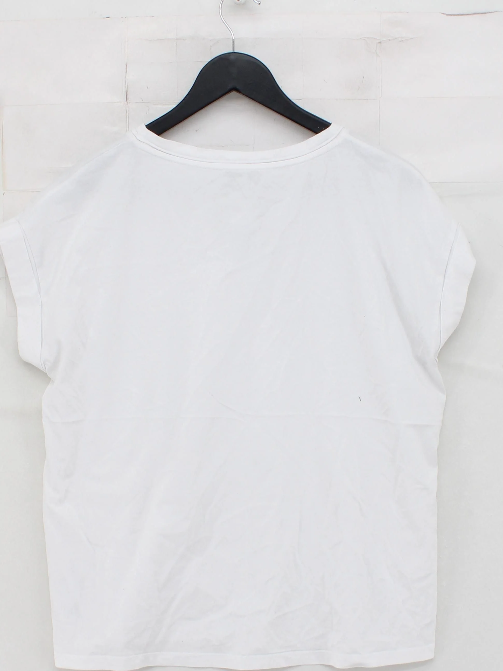 Reiss Women's T-Shirt L White 100% Cotton Short Sleeve Round Neck Basic - Image 2