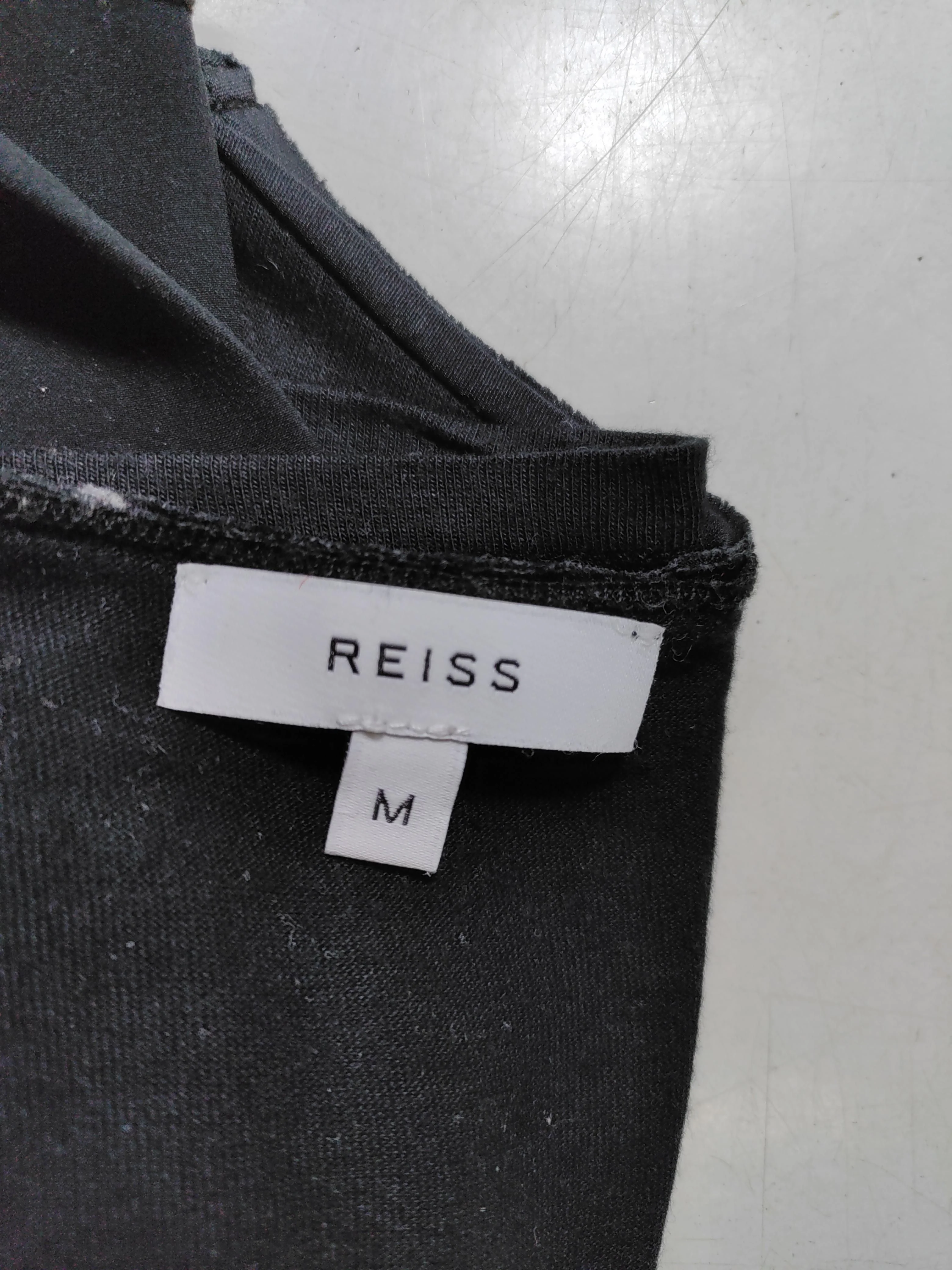 Reiss Women's T-Shirt M Black Rayon with Spandex Sleeveless Round Neck Basic - Image 5