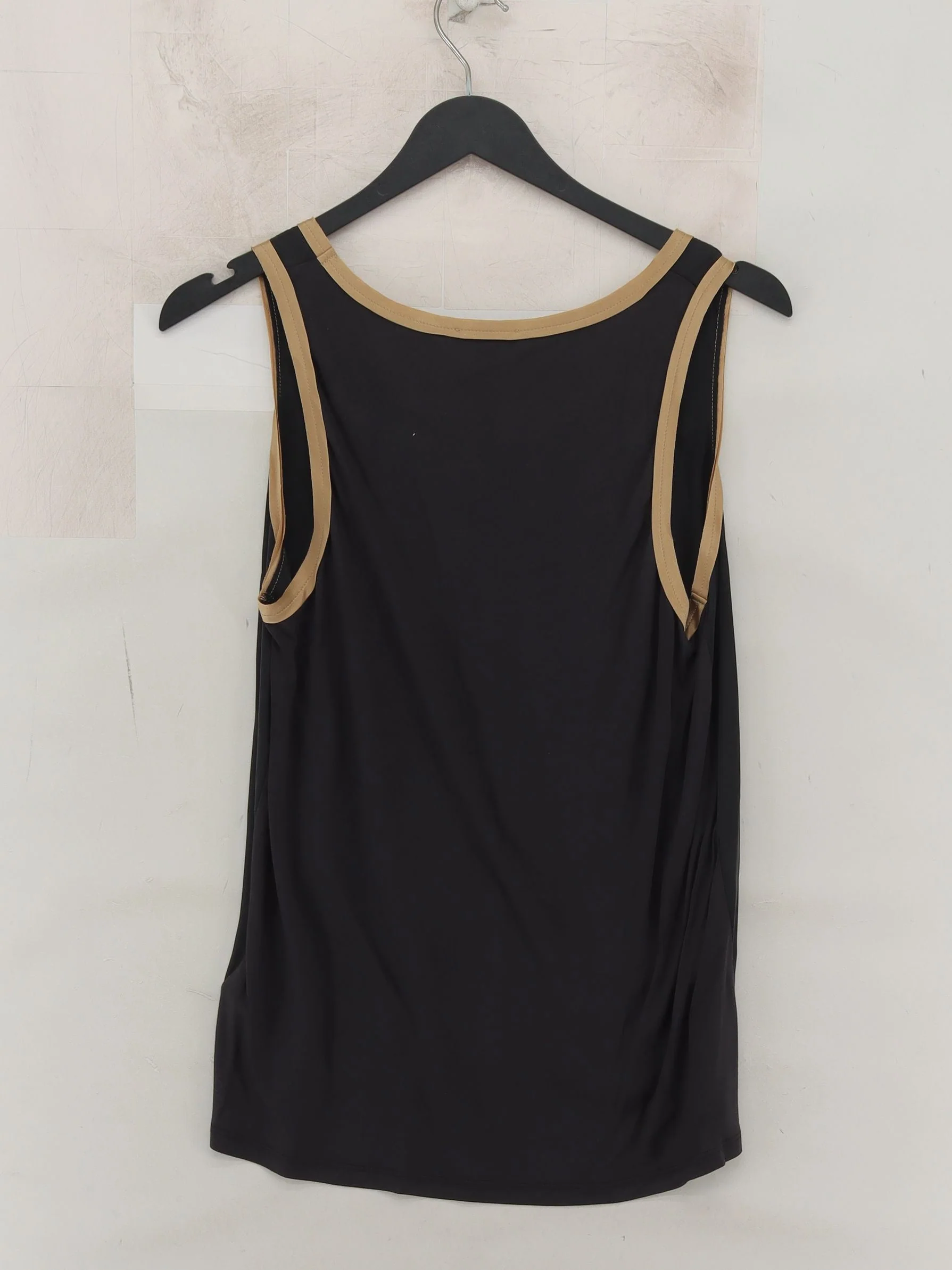 Reiss Women's T-Shirt M Black Viscose with Elastane, Silk Basic - Image 2