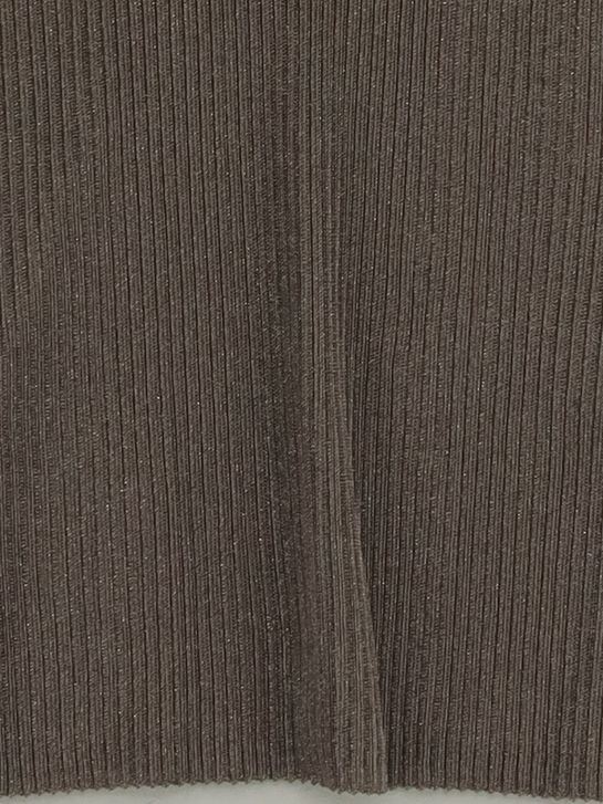 Reiss Women's T-Shirt M Brown Viscose with Polyester Sleeveless V-Neck Basic - Image 4