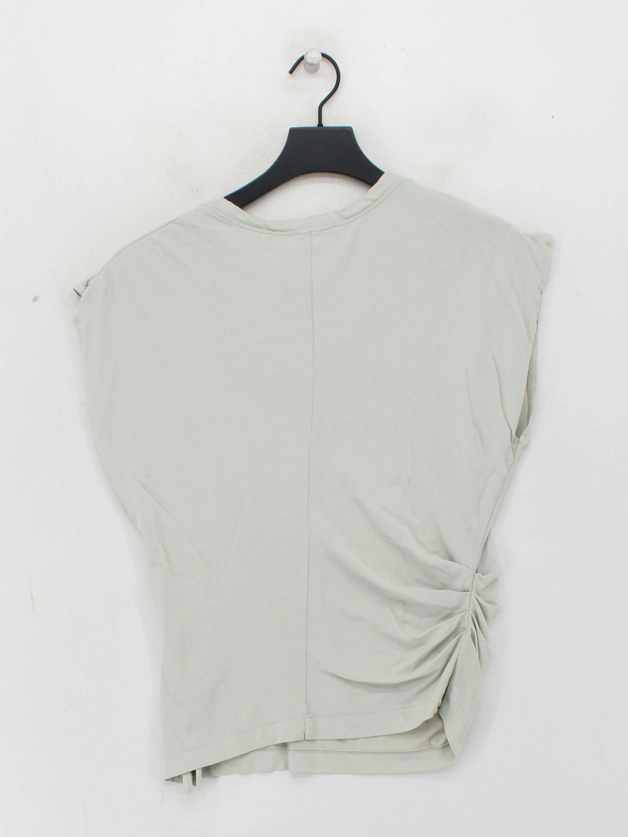 Reiss Women's T-Shirt M Green Viscose with Cotton Short Sleeve Round Neck Basic - Image 2