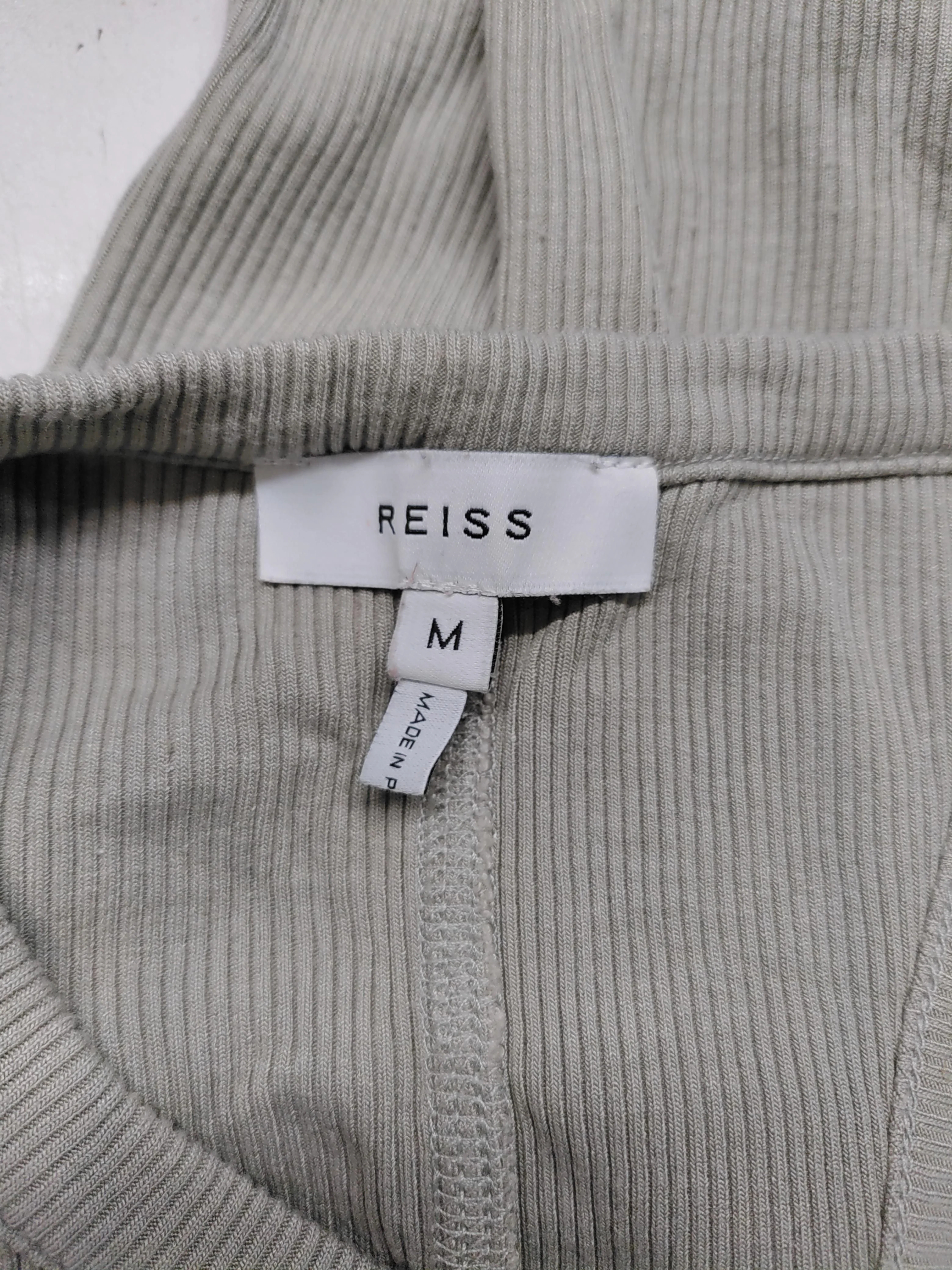 Reiss Women's T-Shirt M Grey Viscose with Elastane Sleeveless Round Neck Basic - Image 5