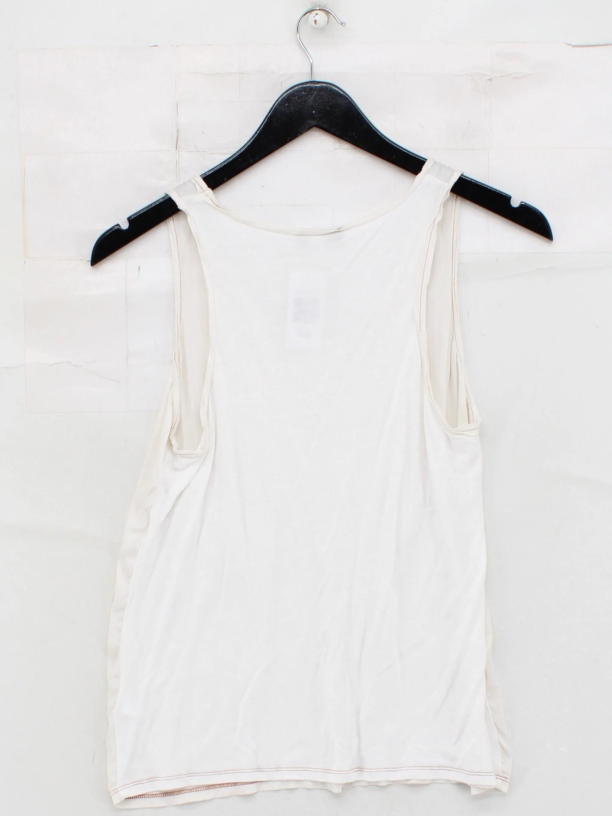 Reiss Women's T-Shirt M White Silk with Elastane, Rayon Basic - Image 2