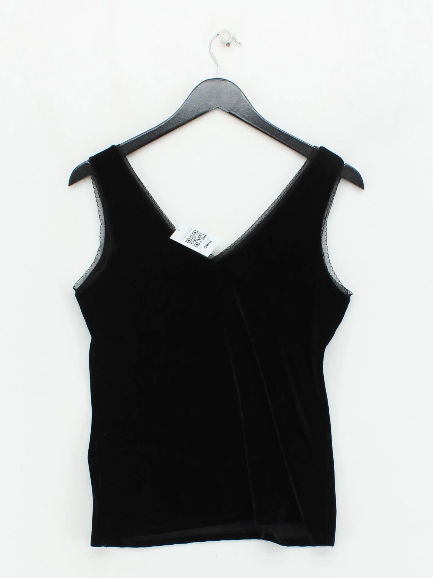 Reiss Women's T-Shirt S Black 100% Other Sleeveless V-Neck Basic - Image 2