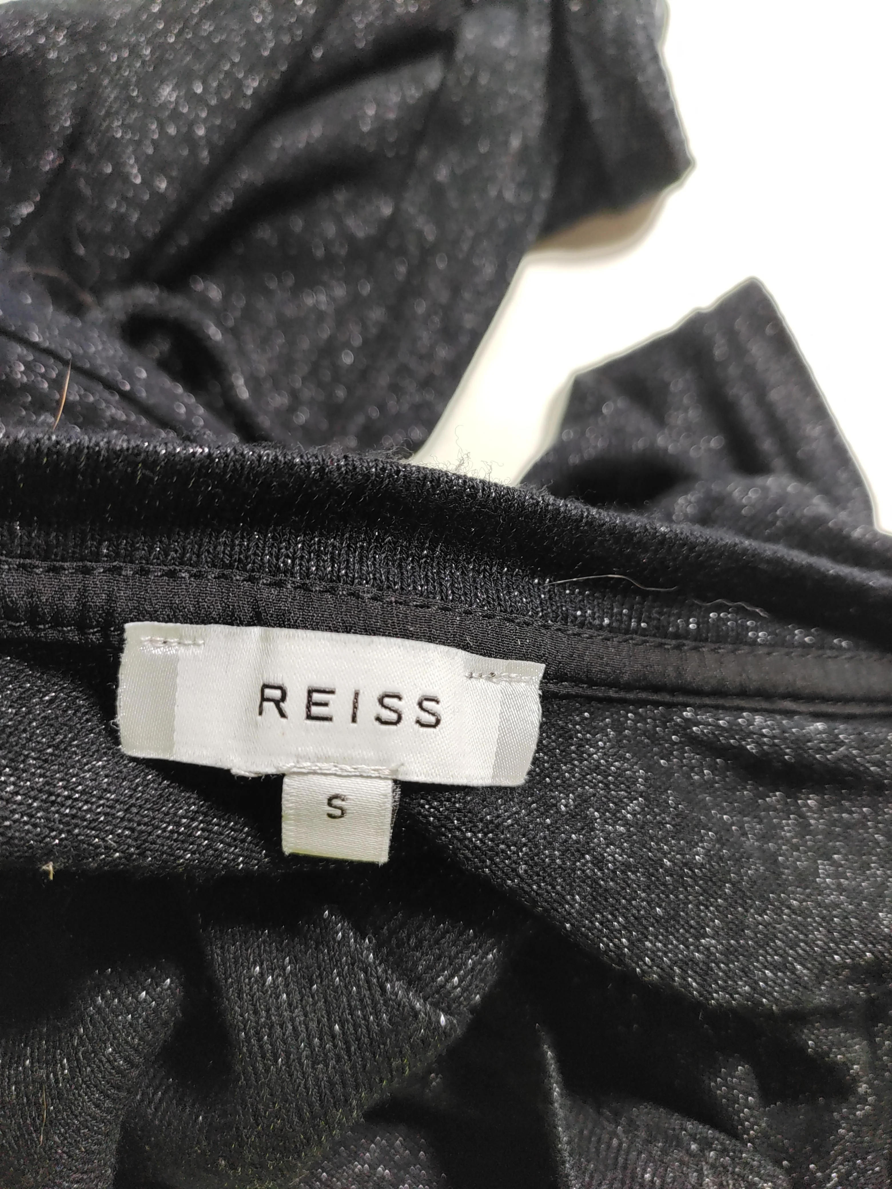 Reiss Women's T-Shirt S Black Viscose with Polyester, Elastane Basic - Image 5