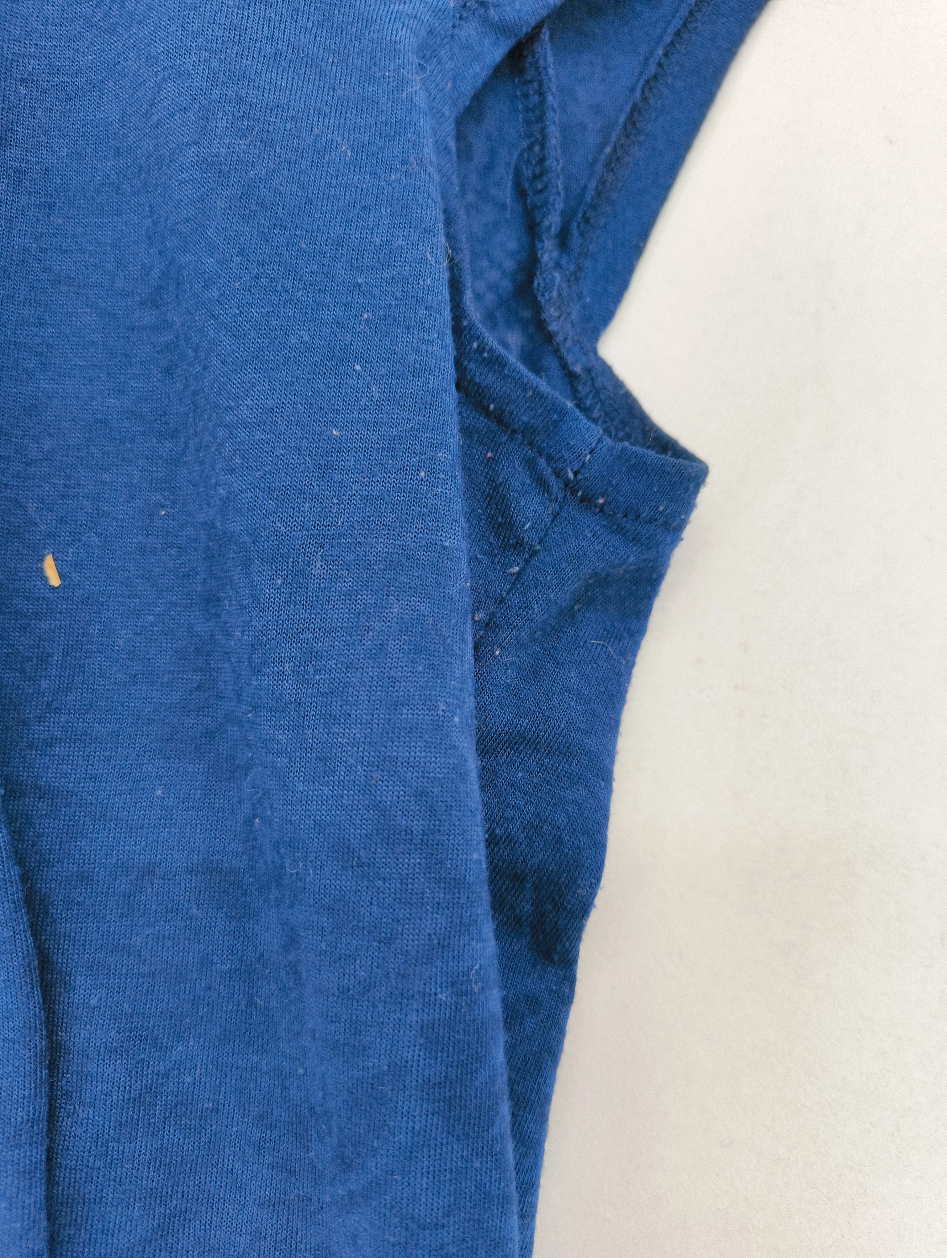 Reiss Women's T-Shirt S Blue Polyester with Viscose Short Sleeve V-Neck Basic - Image 5