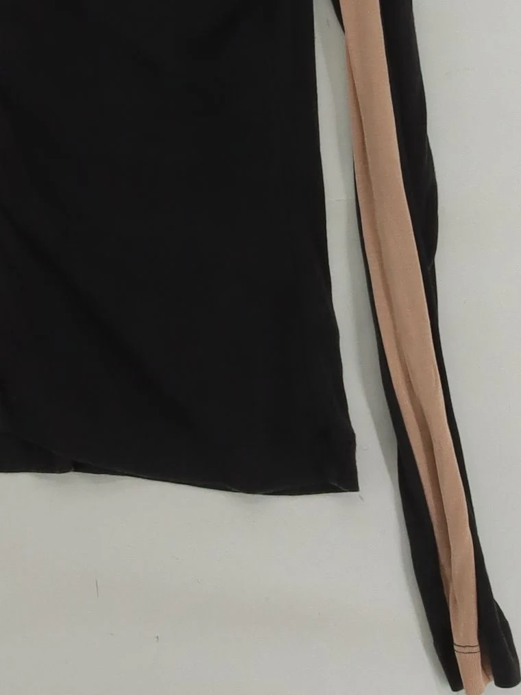 Reiss Women's Top L Black 100% Lyocell Modal Long Sleeve Collared Basic - Image 4