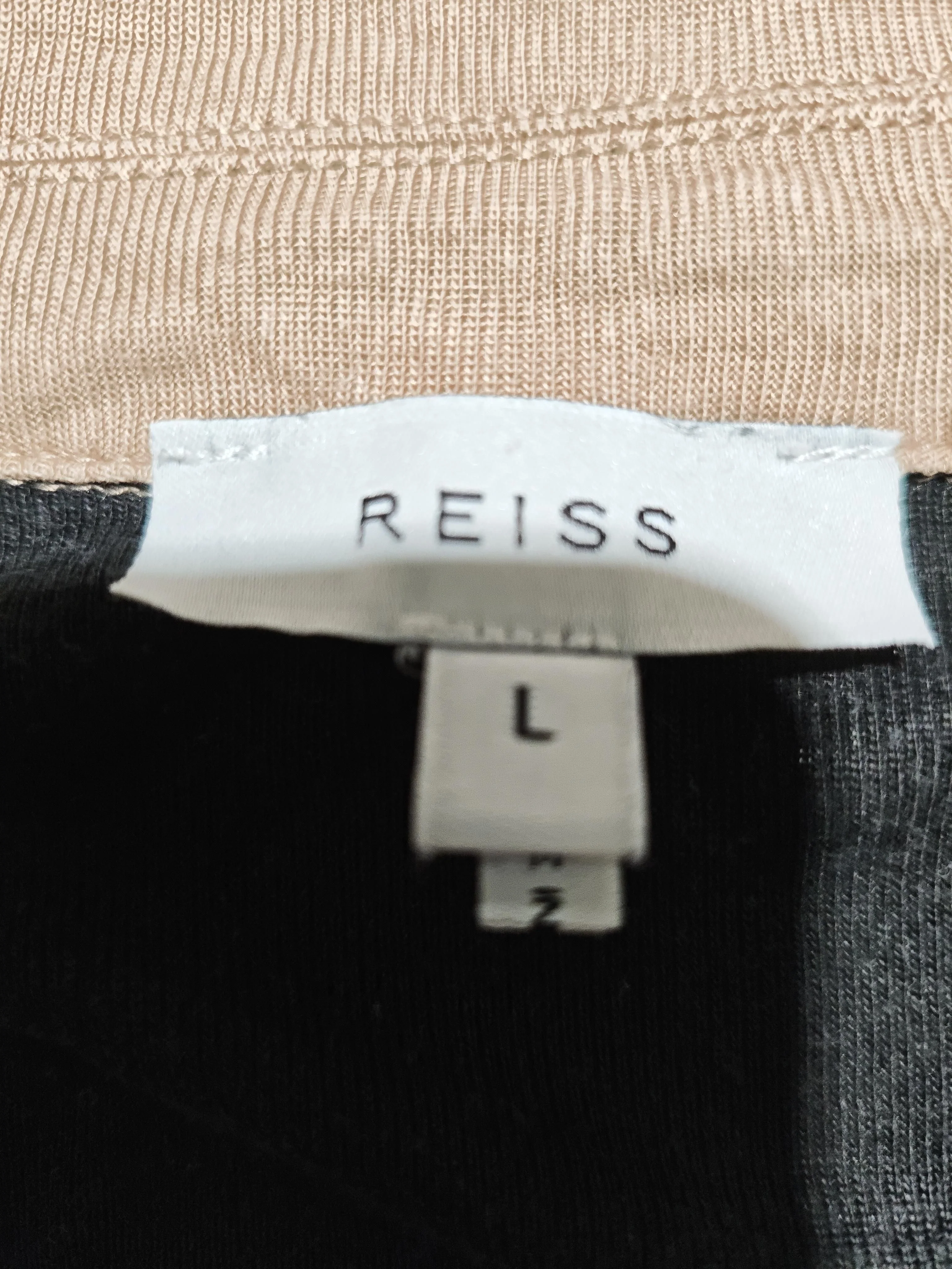Reiss Women's Top L Black 100% Lyocell Modal Long Sleeve Collared Basic - Image 6