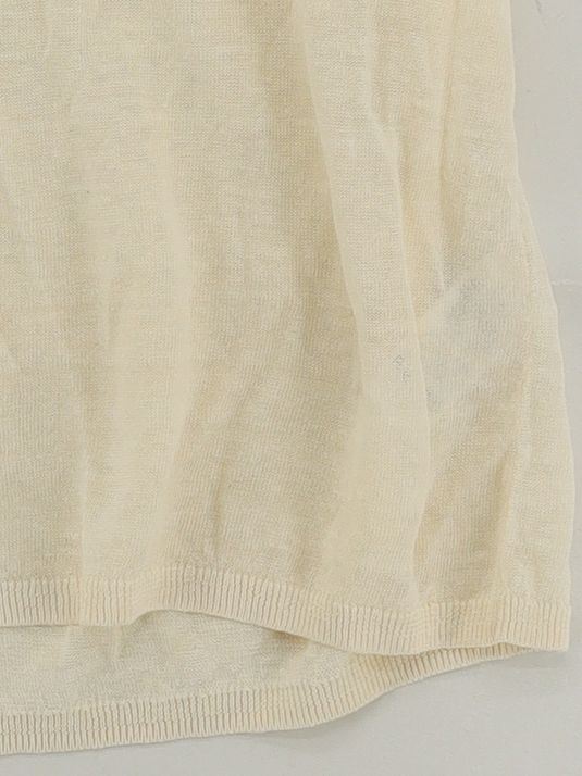 Reiss Women's Top L Cream 100% Other Sleeveless Round Neck Basic - Image 4