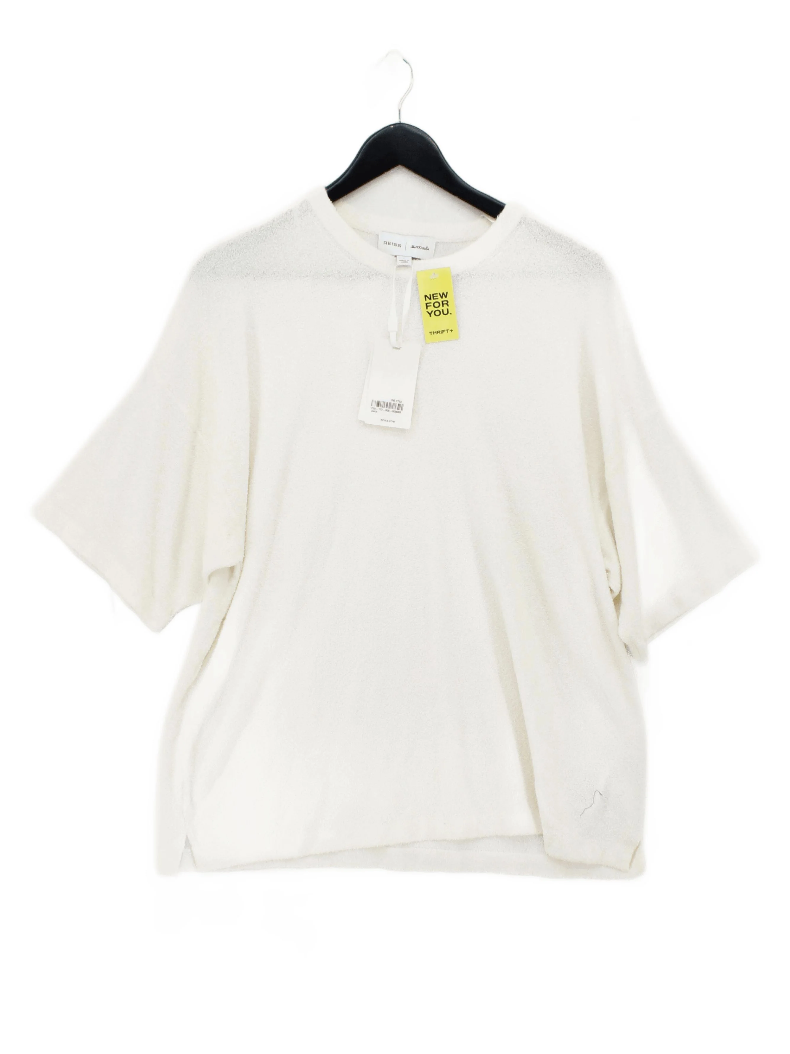Reiss Women's Top L Cream Polyamide with Cotton Basic New with tags