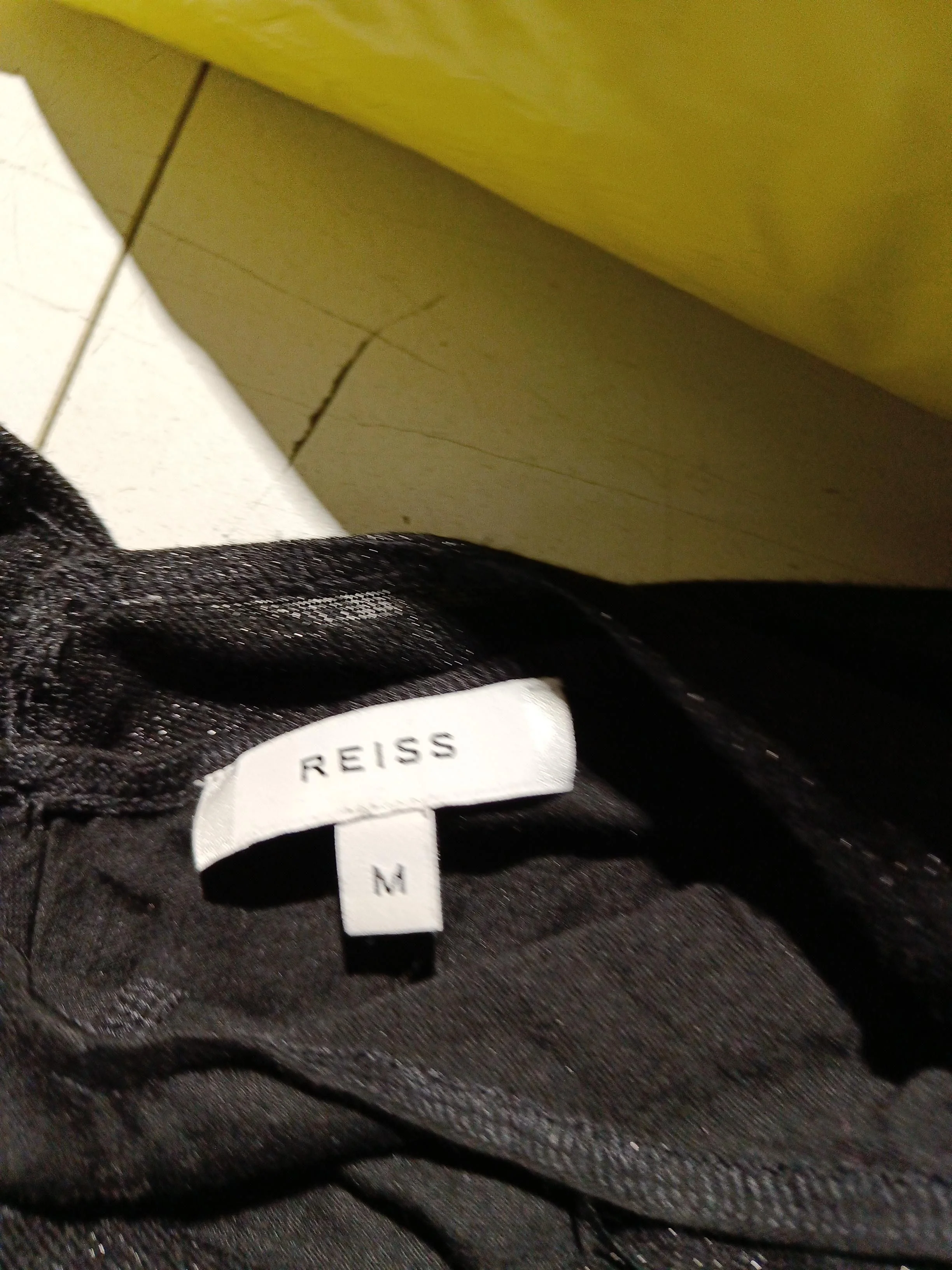 Reiss Women's Top M Black 100% Other Long Sleeve V-Neck Basic - Image 5
