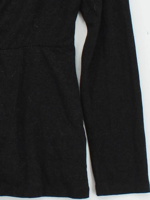 Reiss Women's Top M Black 100% Other Long Sleeve V-Neck Basic - Image 4