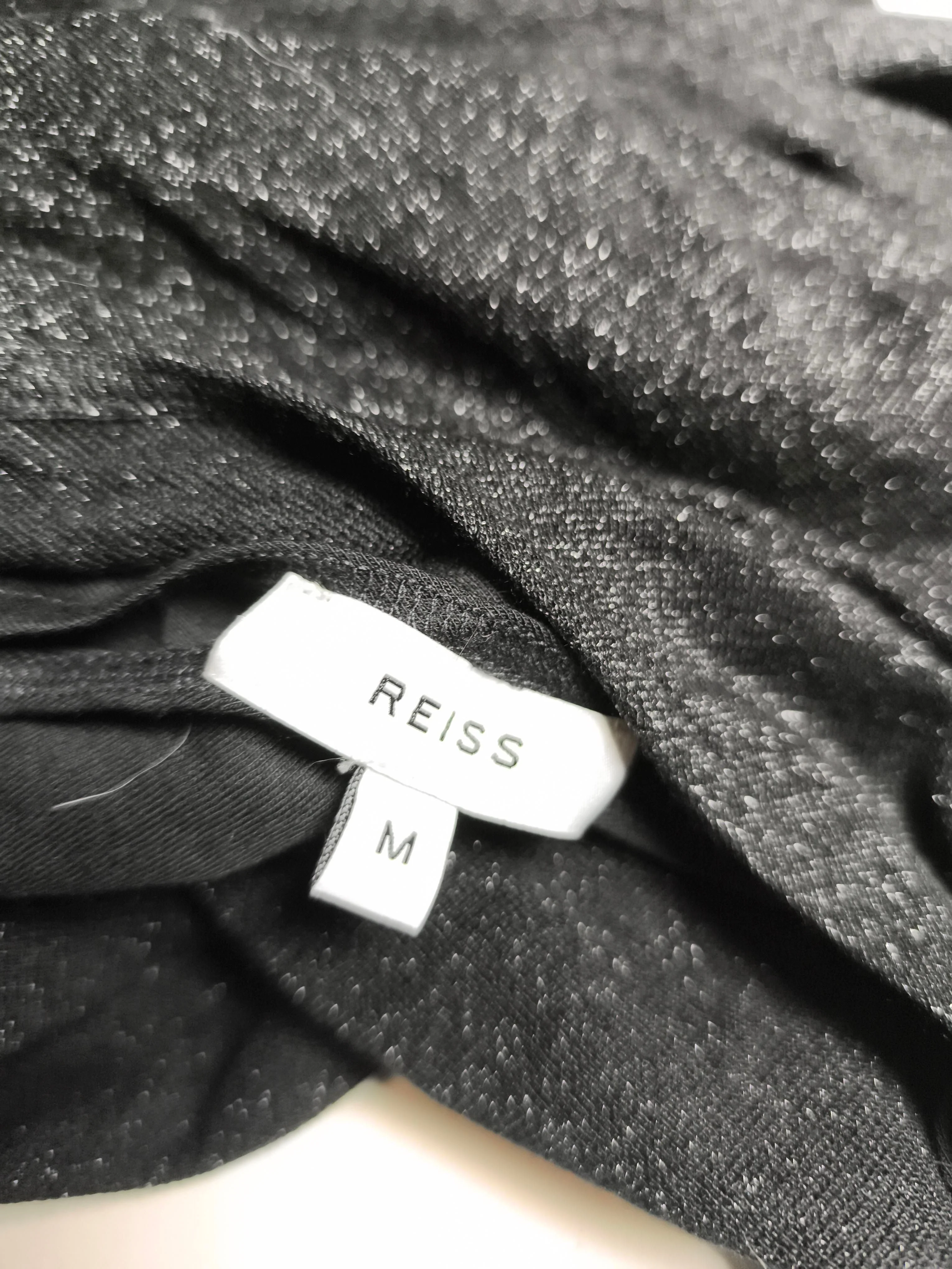 Reiss Women's Top M Black 100% Other Long Sleeve V-Neck Basic - Image 5