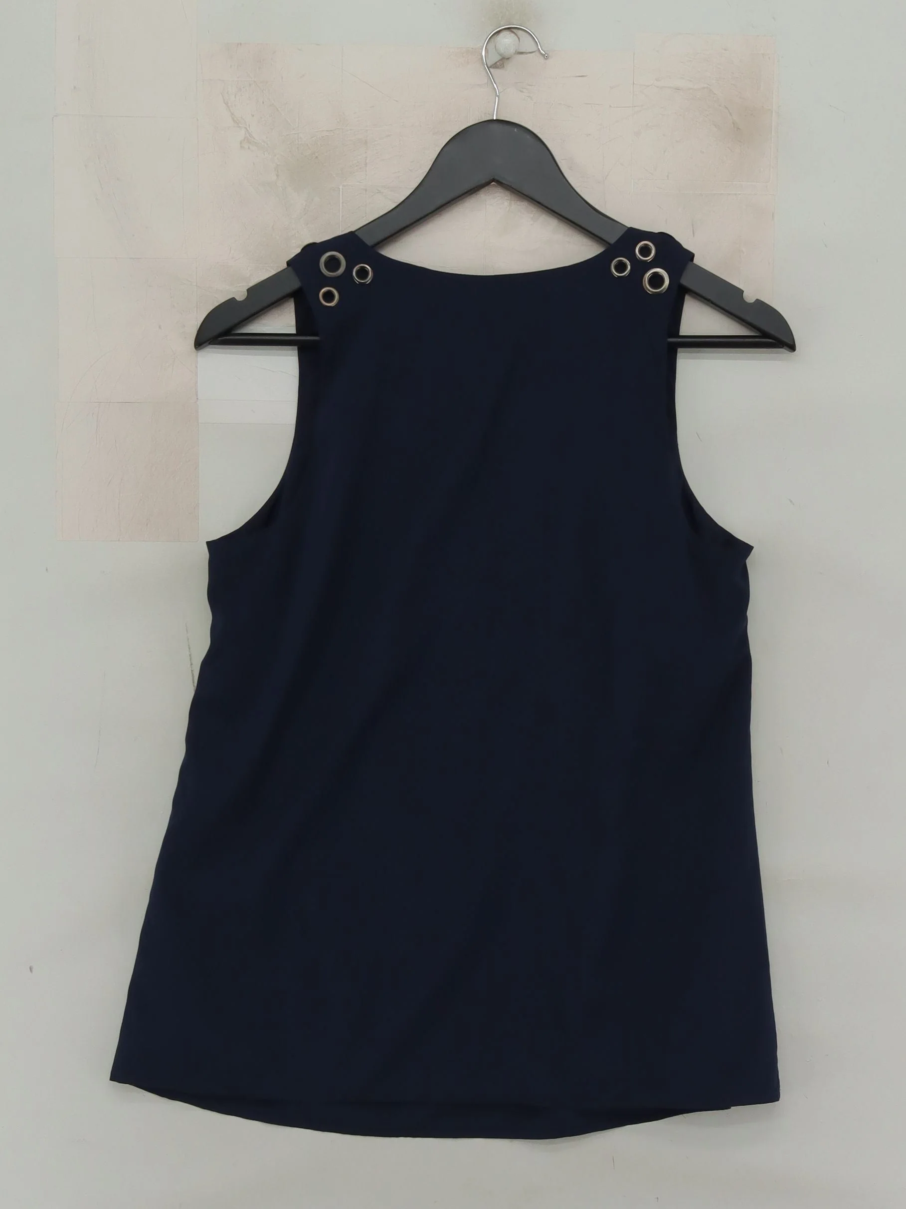 Reiss Women's Top M Blue 100% Polyester Sleeveless Round Neck Basic - Image 2