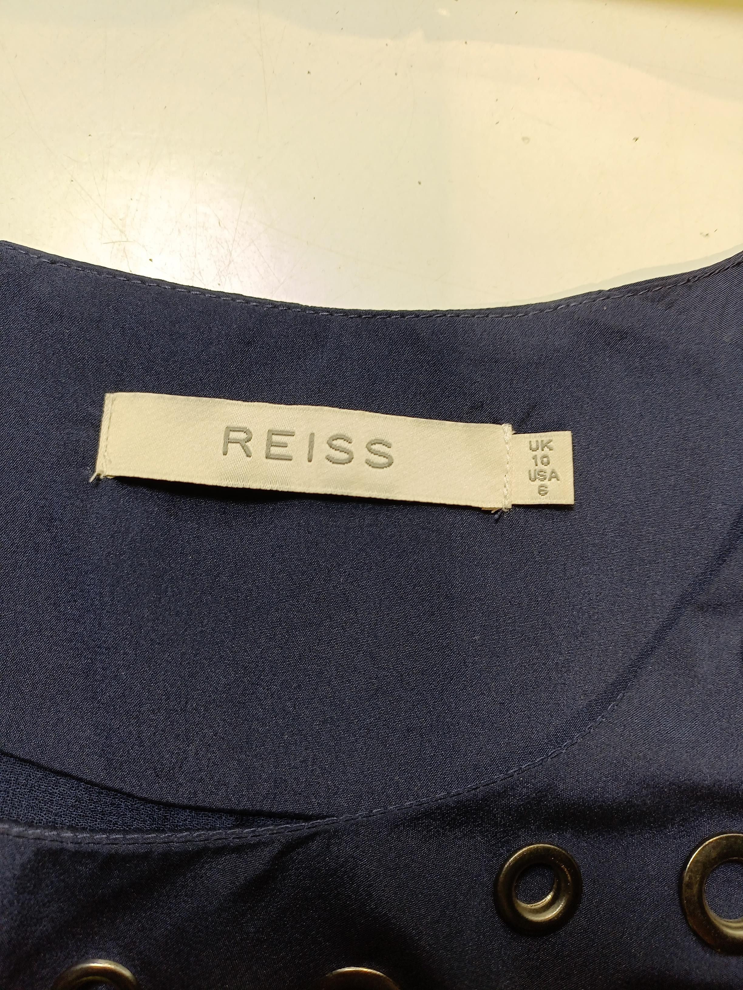 Reiss Women's Top M Blue 100% Polyester Sleeveless Round Neck Basic - Image 5