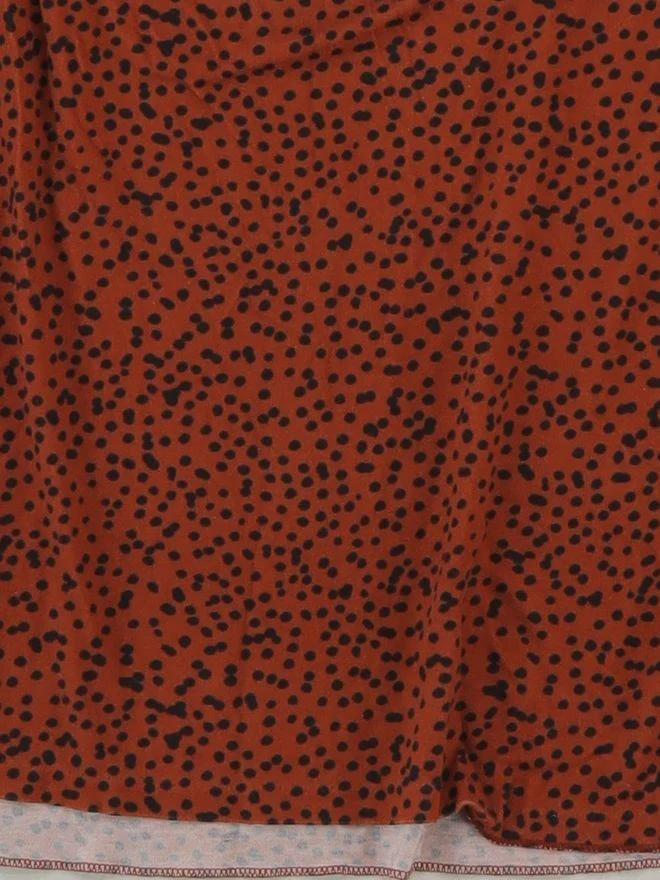 Reiss Women's Top M Brown Polkadot 100% Other Short Sleeve Round Neck Basic - Image 4