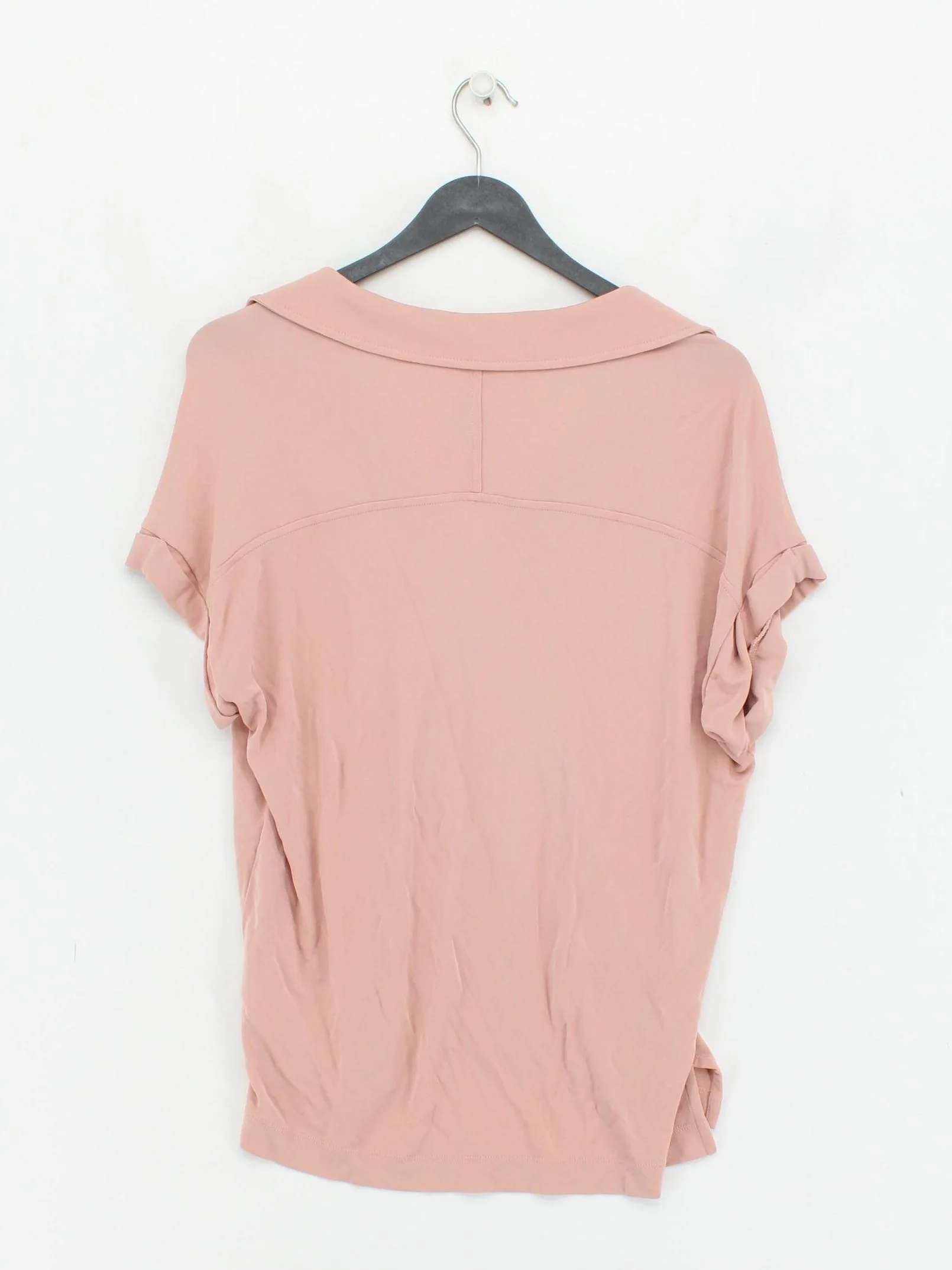 Reiss Women's Top M Pink 100% Other Short Sleeve Collared Basic - Image 2