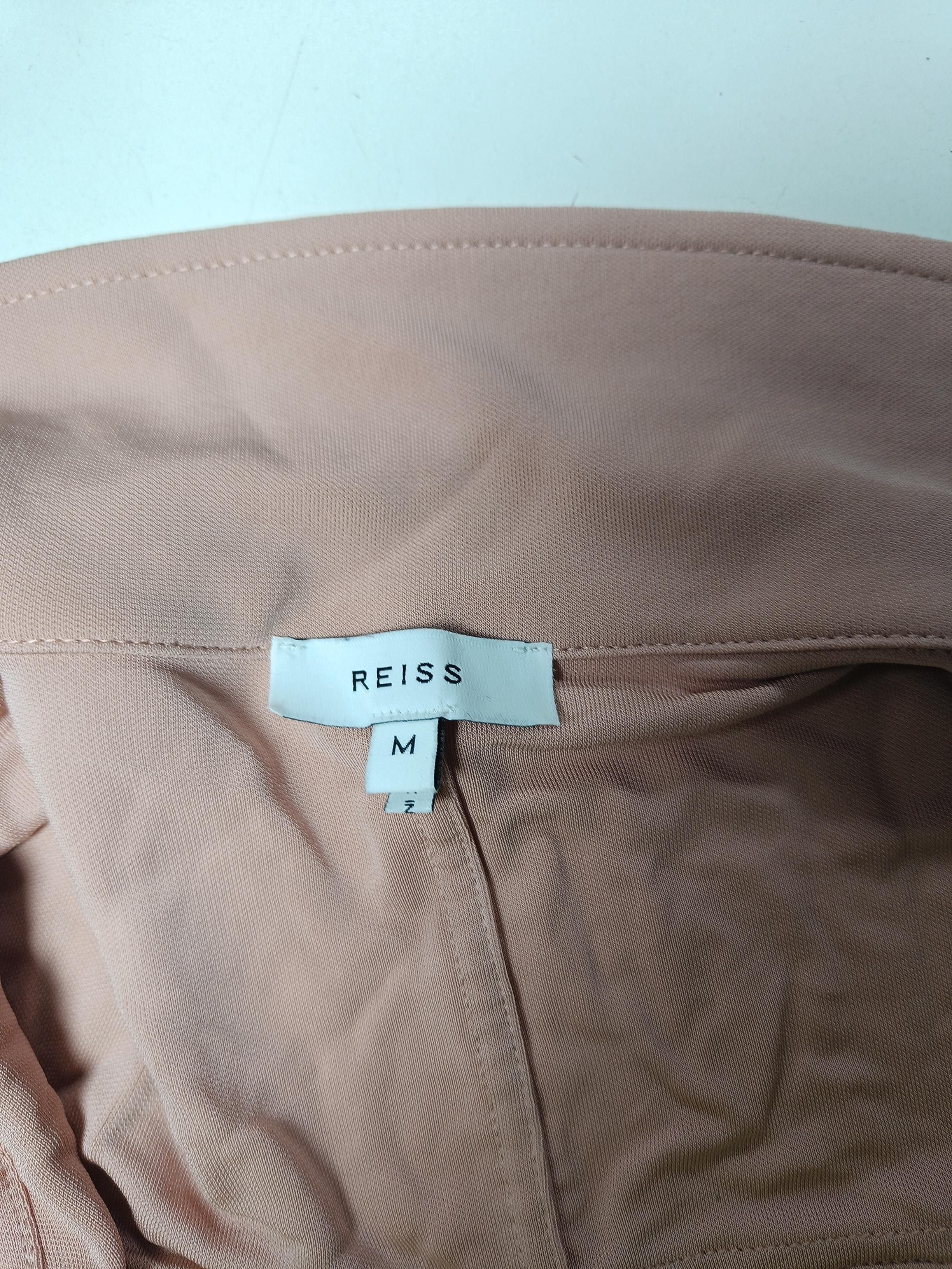Reiss Women's Top M Pink 100% Other Short Sleeve Collared Basic - Image 5