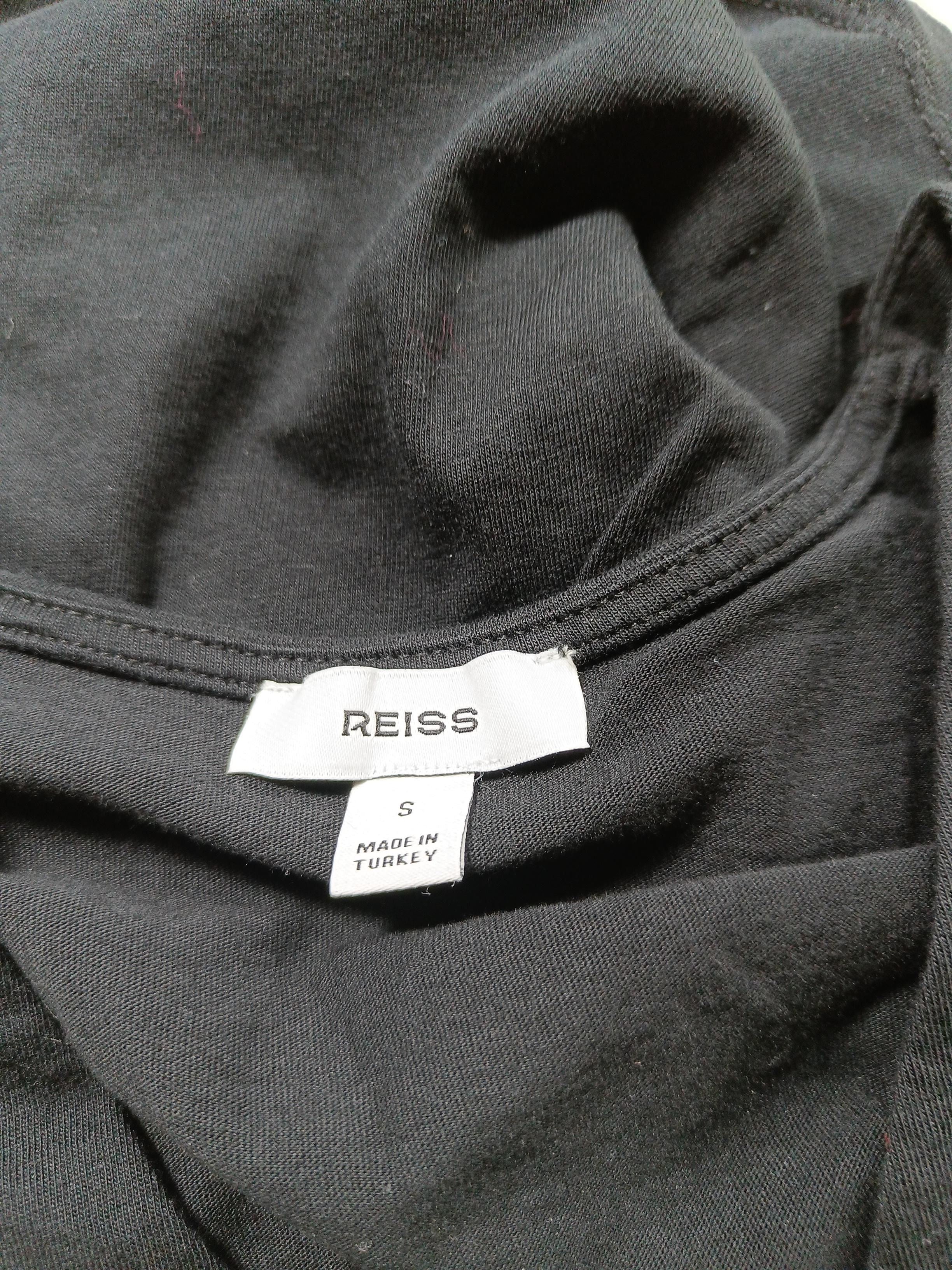 Reiss Women's Top S Black 100% Cotton Sleeveless V-Neck Basic - Image 5