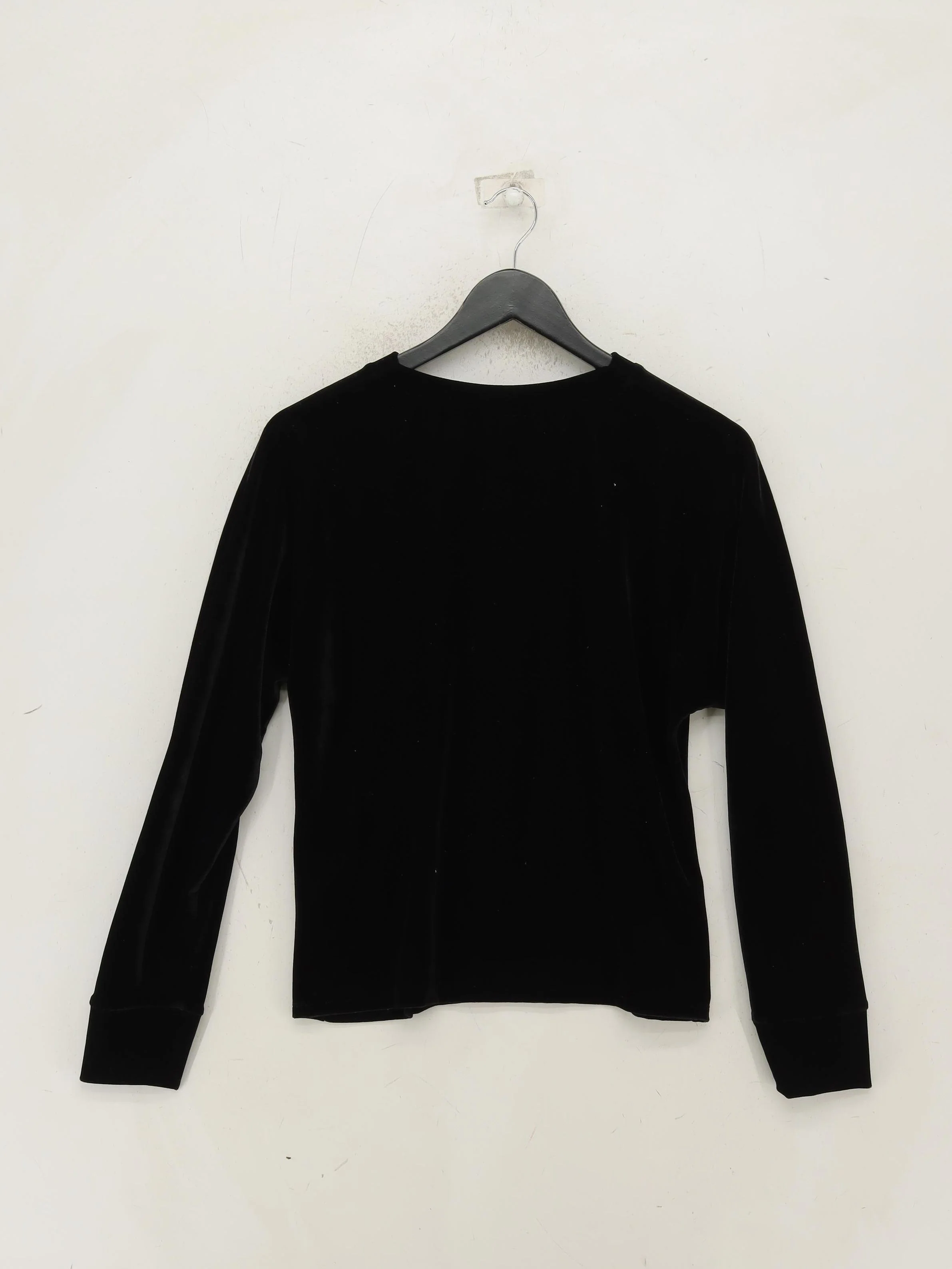 Reiss Women's Top S Black Polyester with Elastane Long Sleeve Round Neck Basic - Image 2