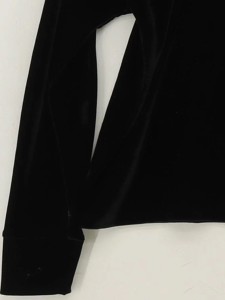 Reiss Women's Top S Black Polyester with Elastane Long Sleeve Round Neck Basic - Image 4