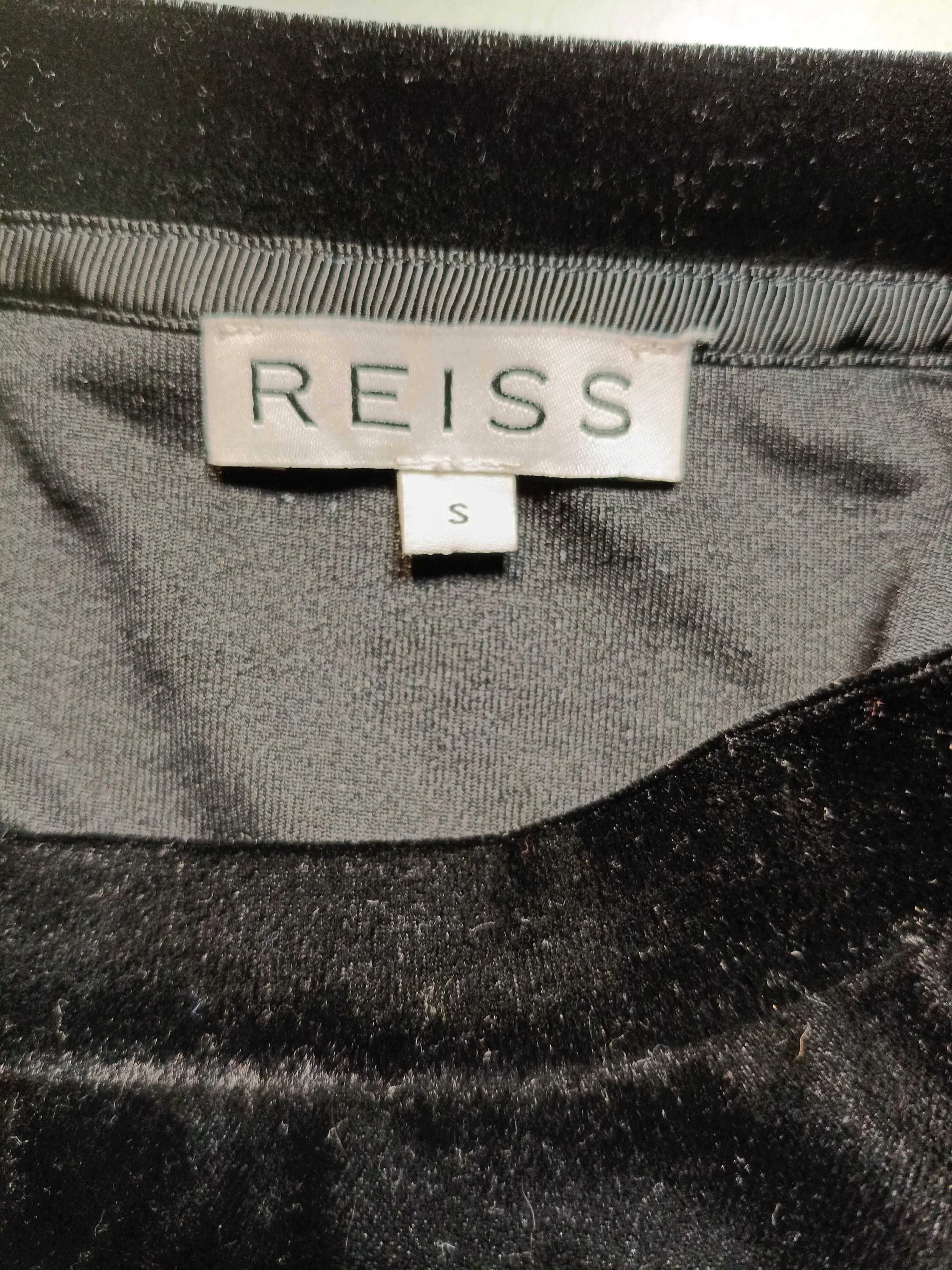 Reiss Women's Top S Black Polyester with Elastane Long Sleeve Round Neck Basic - Image 5