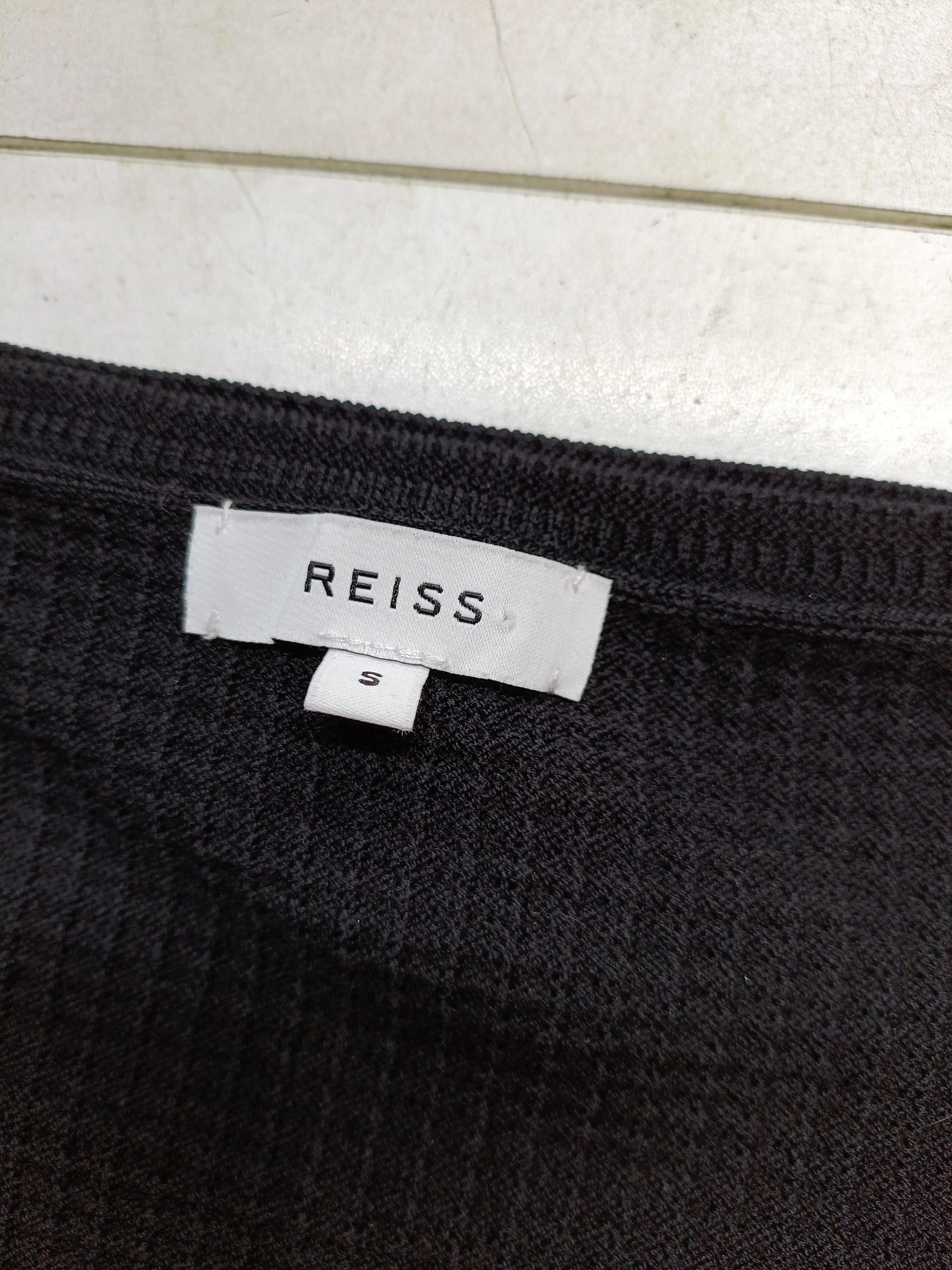Reiss Women's Top S Black Viscose with Polyamide, Elastane Basic - Image 5