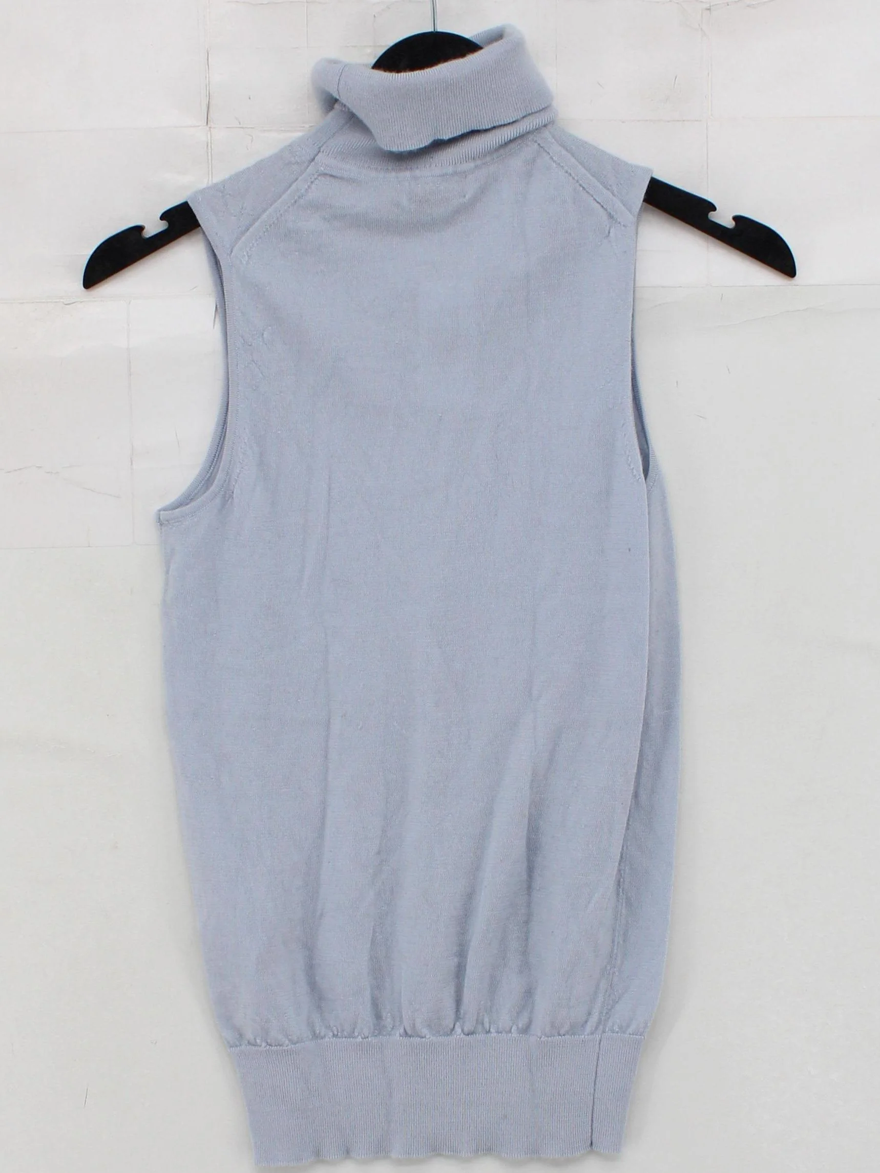 Reiss Women's Top S Blue Wool with Polyamide, Elastane Basic - Image 2