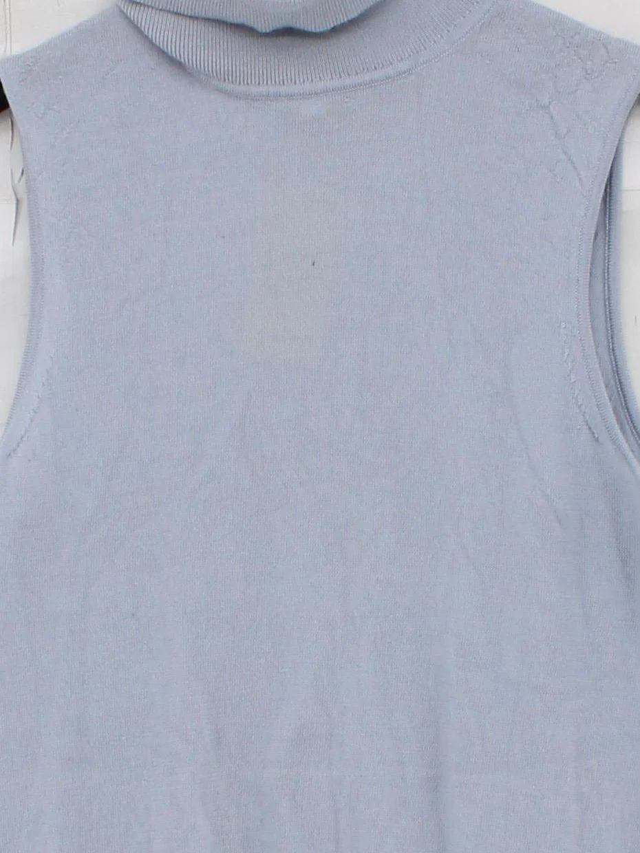 Reiss Women's Top S Blue Wool with Polyamide, Elastane Basic - Image 3