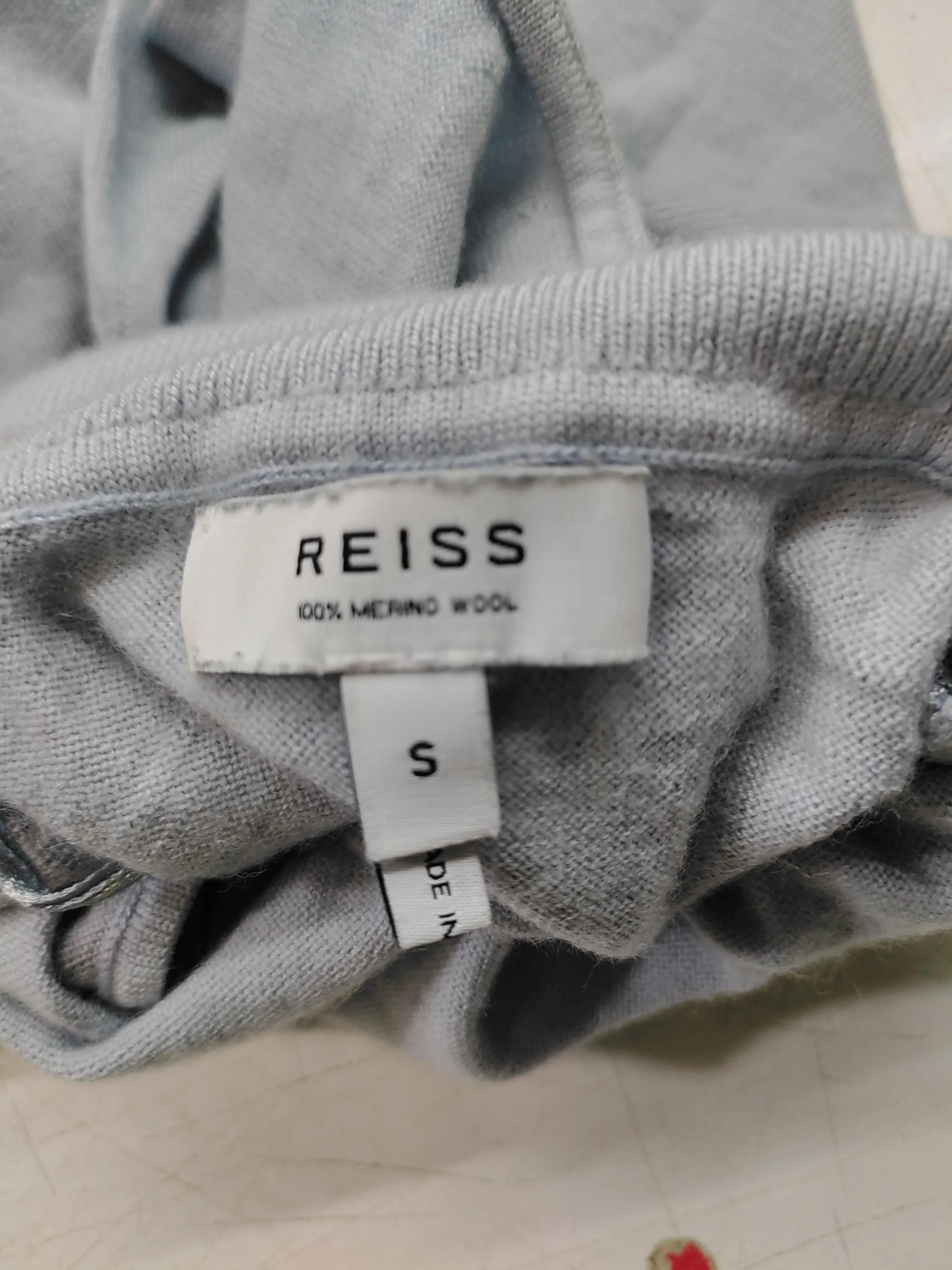 Reiss Women's Top S Blue Wool with Polyamide, Elastane Basic - Image 5