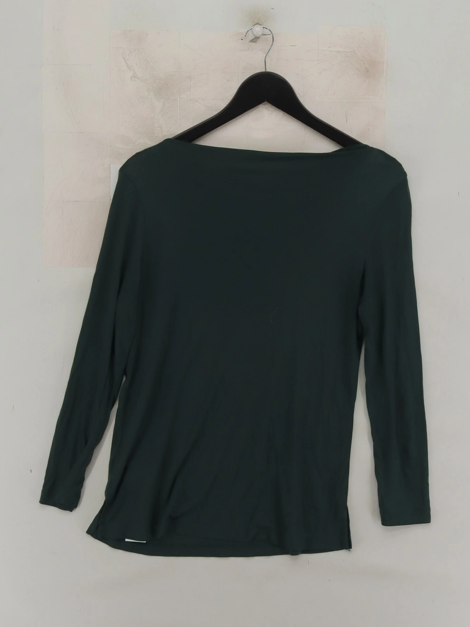 Reiss Women's Top S Green 100% Viscose 3/4 Sleeve Square Neck Jersey - Image 2
