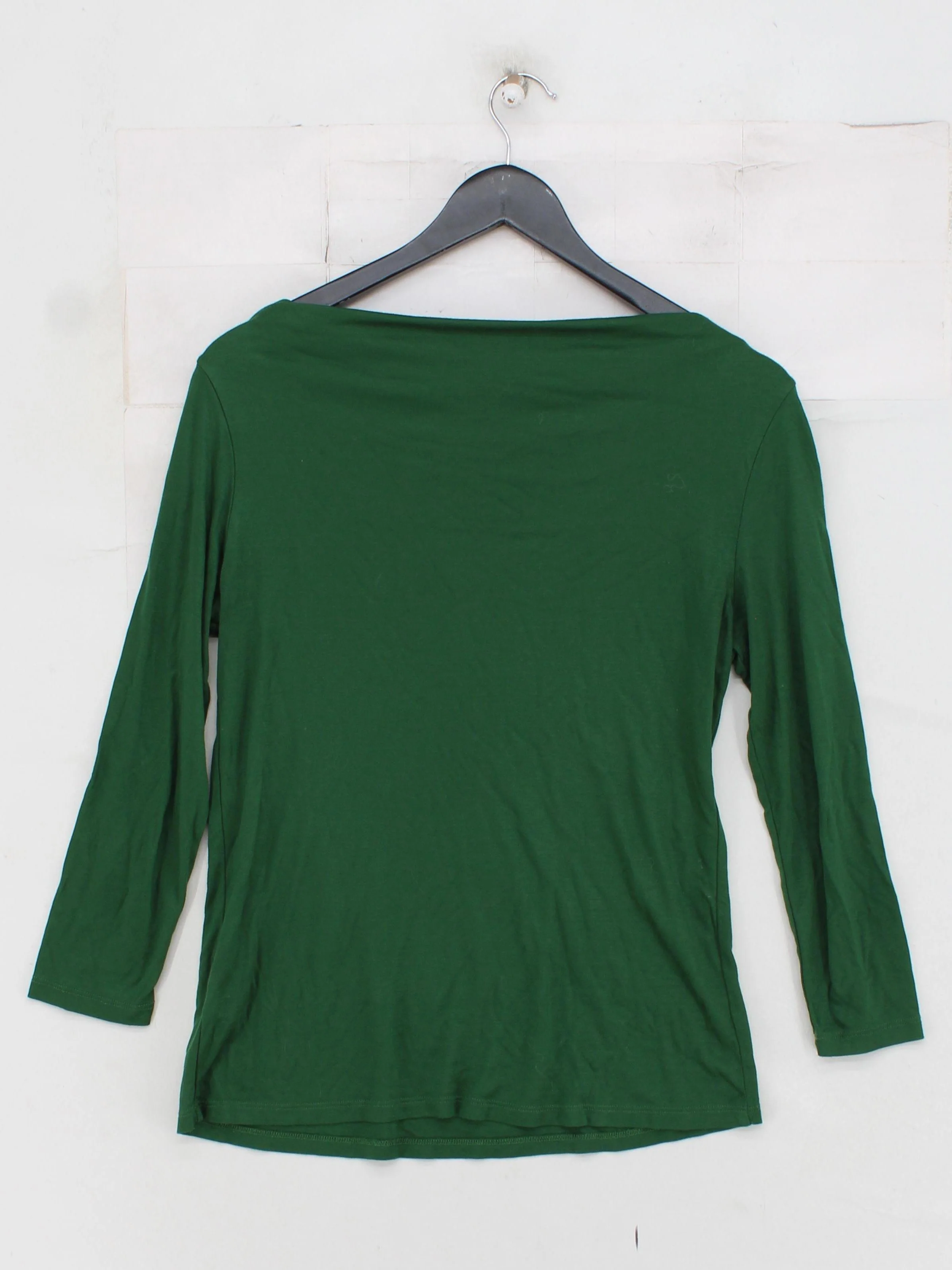 Reiss Women's Top S Green 100% Viscose 3/4 Sleeve Square Neck Jersey - Image 2