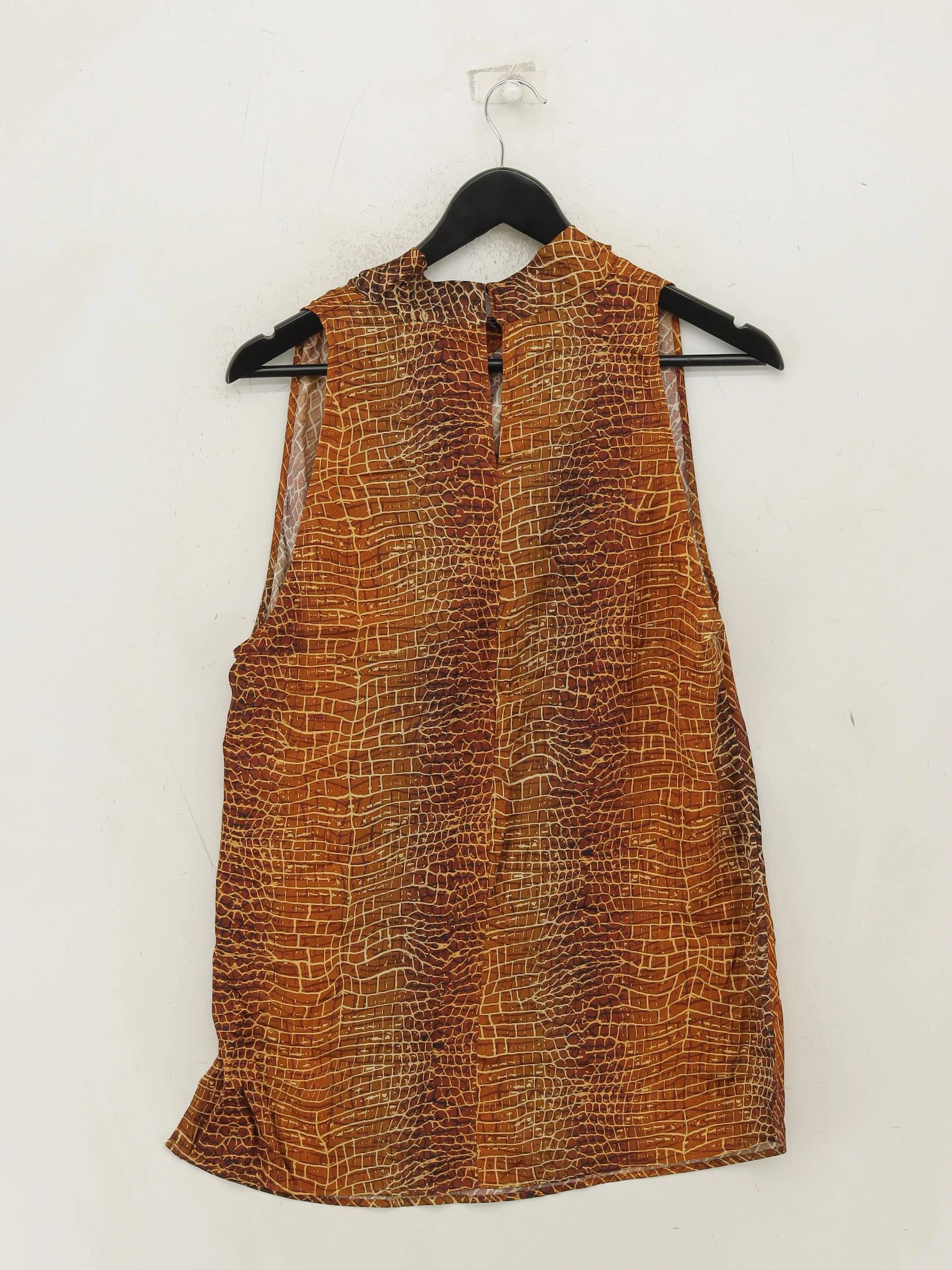 Reiss Women's Top S Multi Animal Print 100% Viscose Sleeveless Round Neck Basic - Image 2